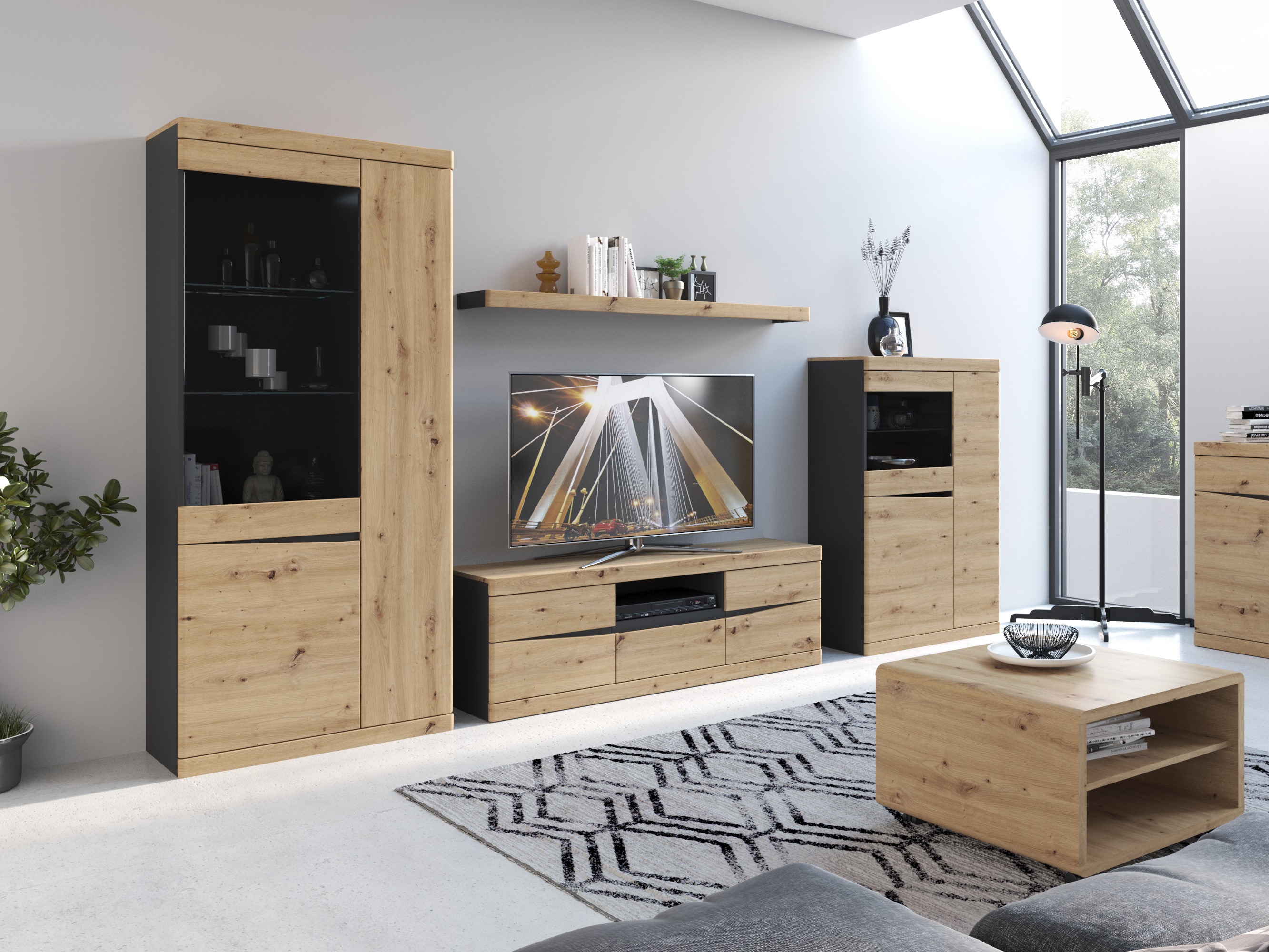 Raft Venlori 129 (Antracit + Stejar artizan)