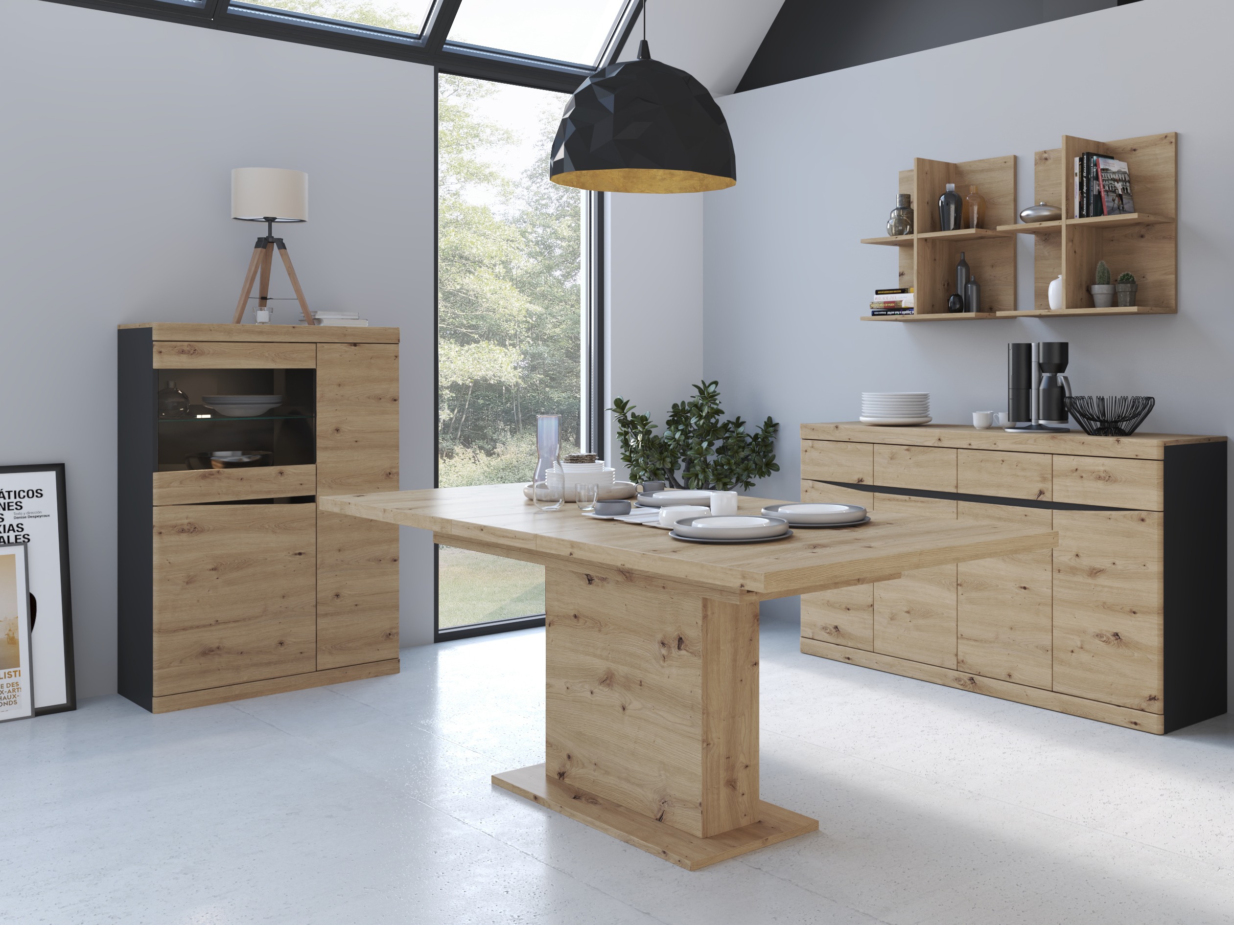 Raft Venlori 129 (Antracit + Stejar artizan)