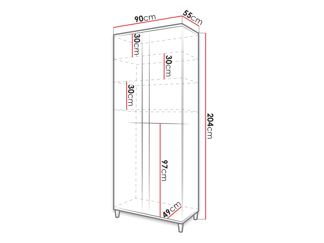 Dulap Florem (Alb + Alb lucios + Maro deschis)