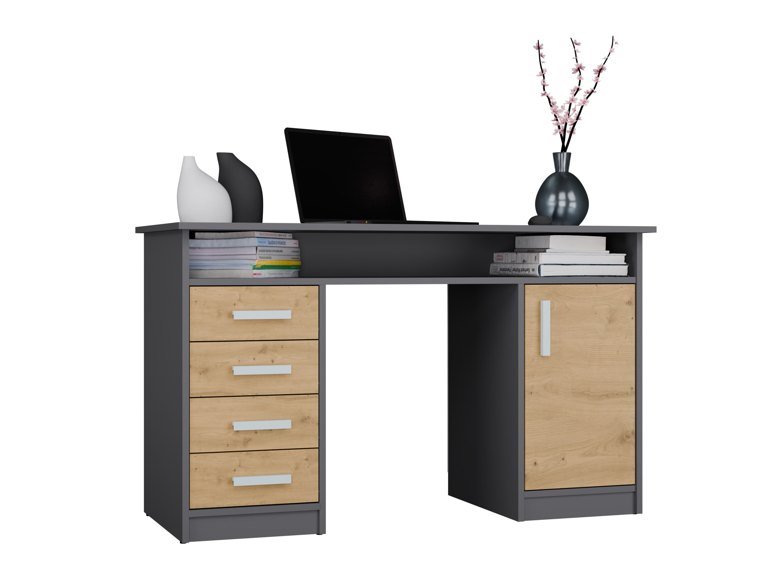 Birou Mandeville 329 (Stejar artizan + Antracit)