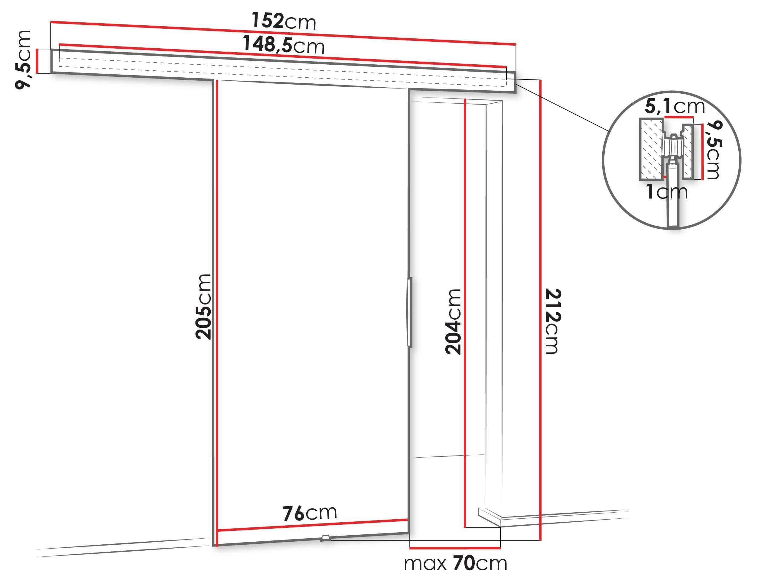 Uși glisante Dover 217 (Alb)