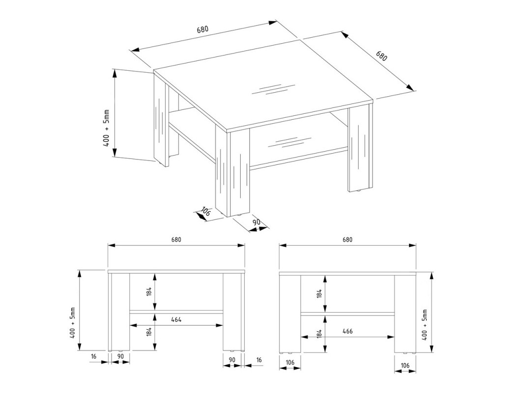 Măsuță de cafea Mandeville 358