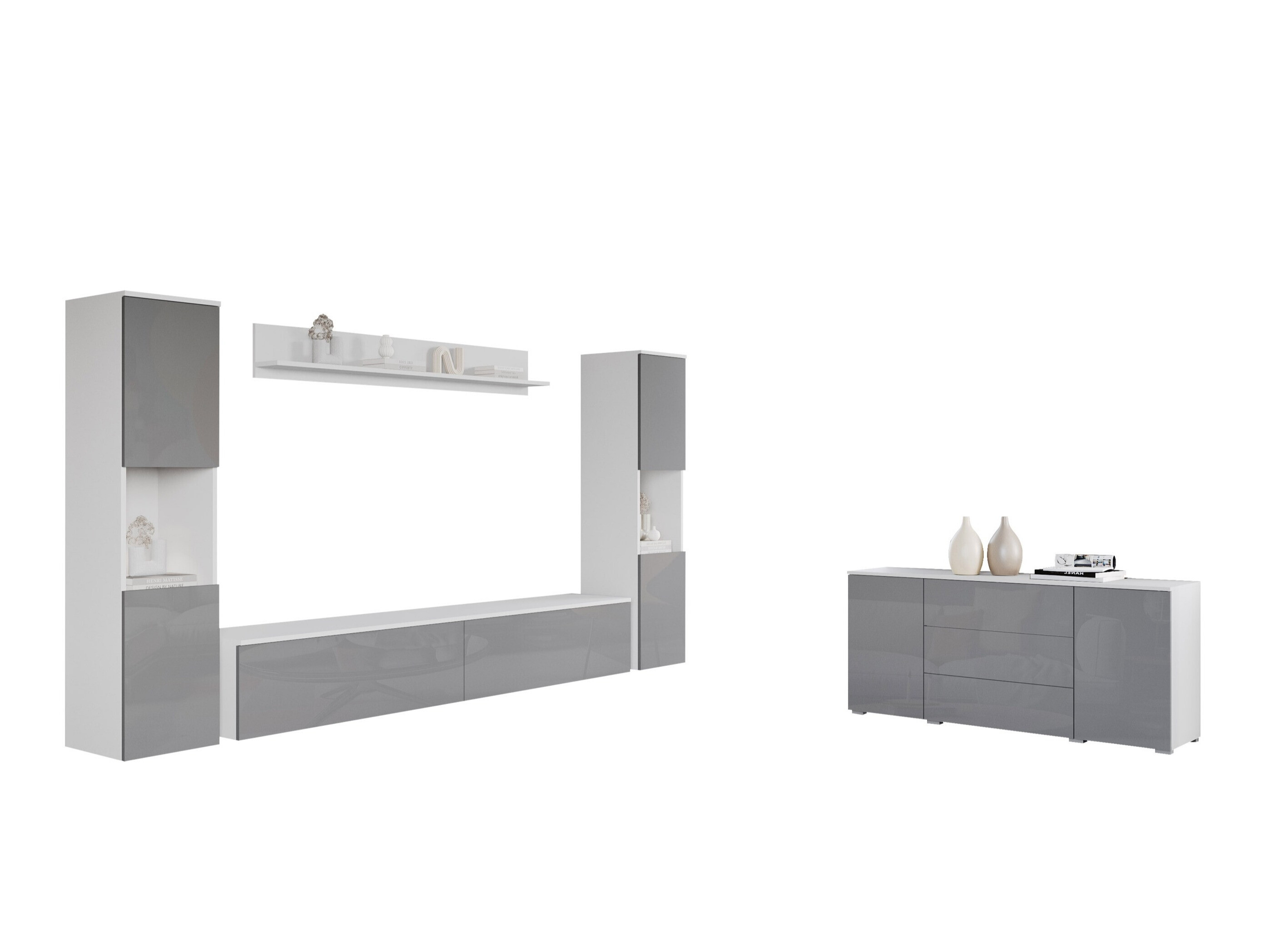 Set camera de zi Sarasota 133 (Alb + Alb lucios)