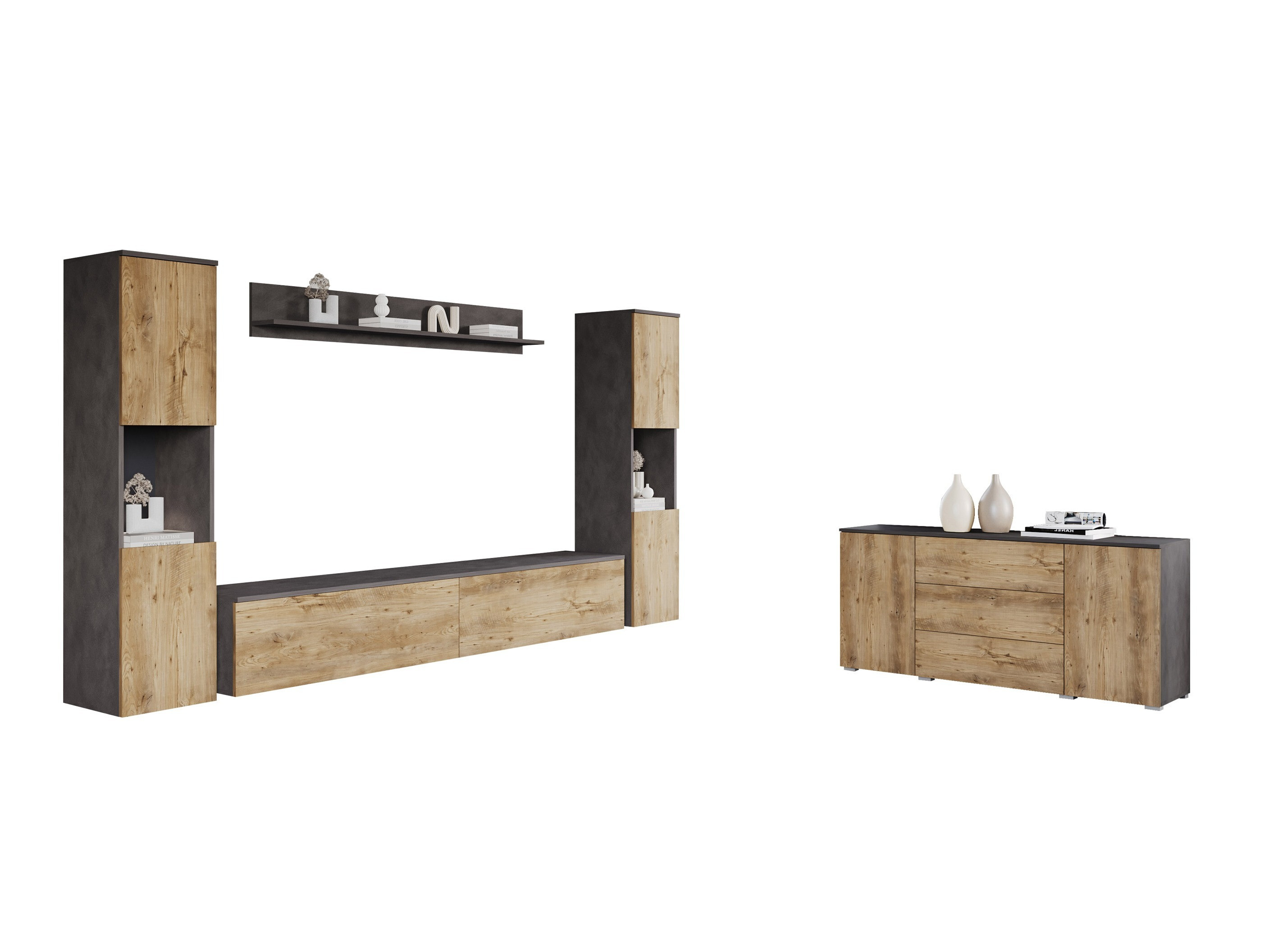 Set camera de zi Sarasota 133 (Matera gri + Castan)