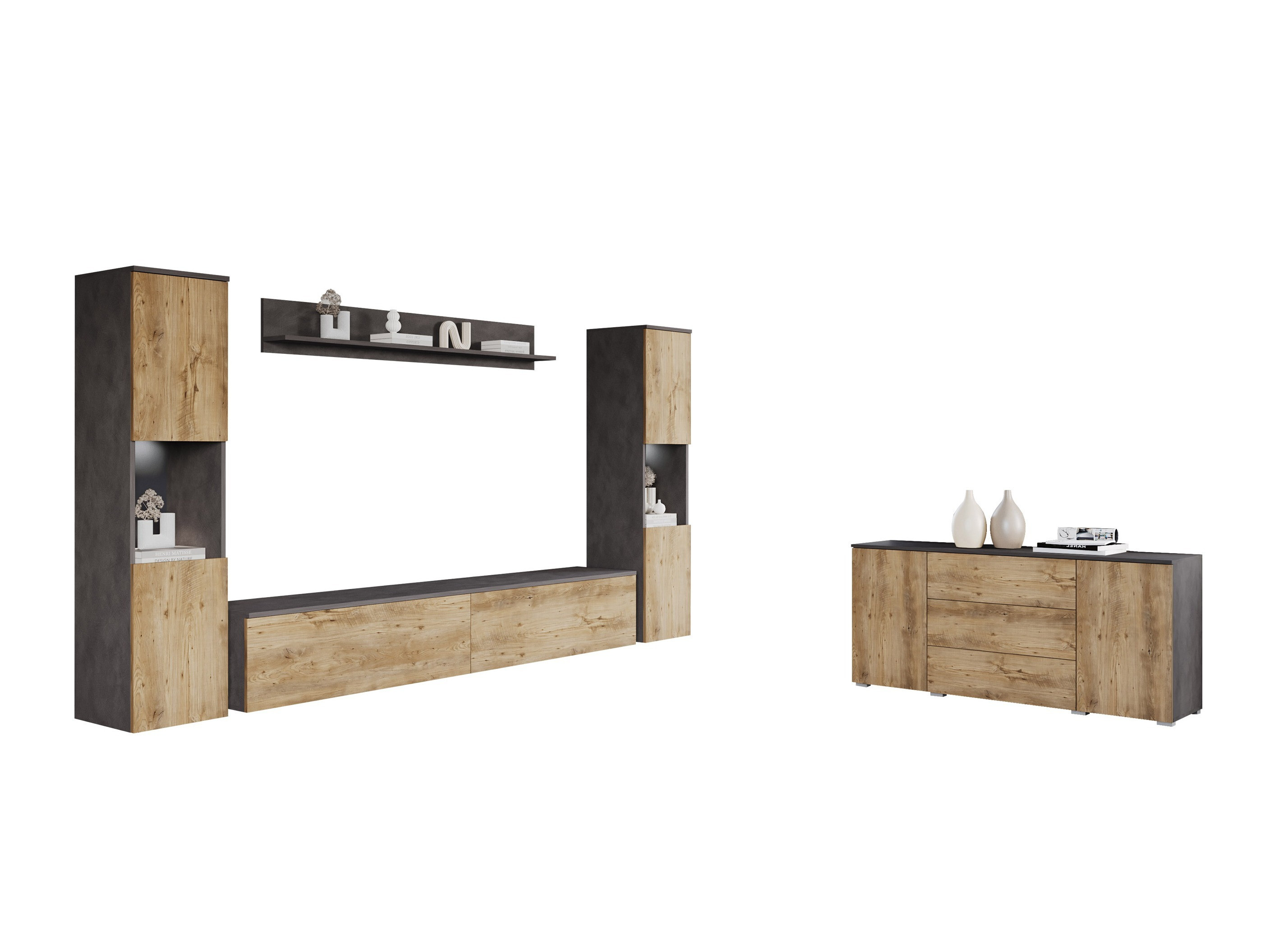 Set camera de zi Sarasota 133 (Matera gri + Castan)