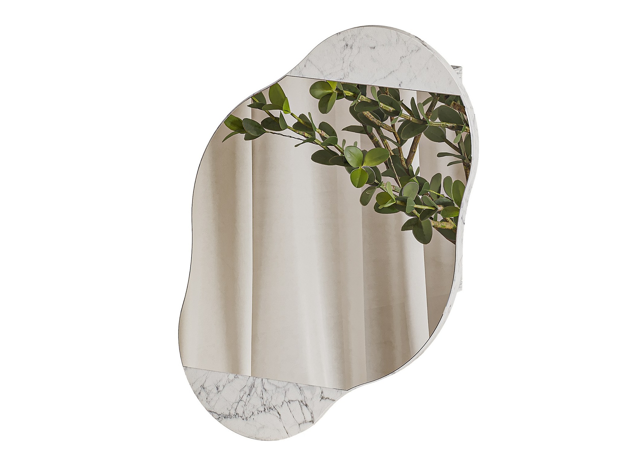 Dulap de baie cu oglindă Kailua 2711 (Marmură albă)