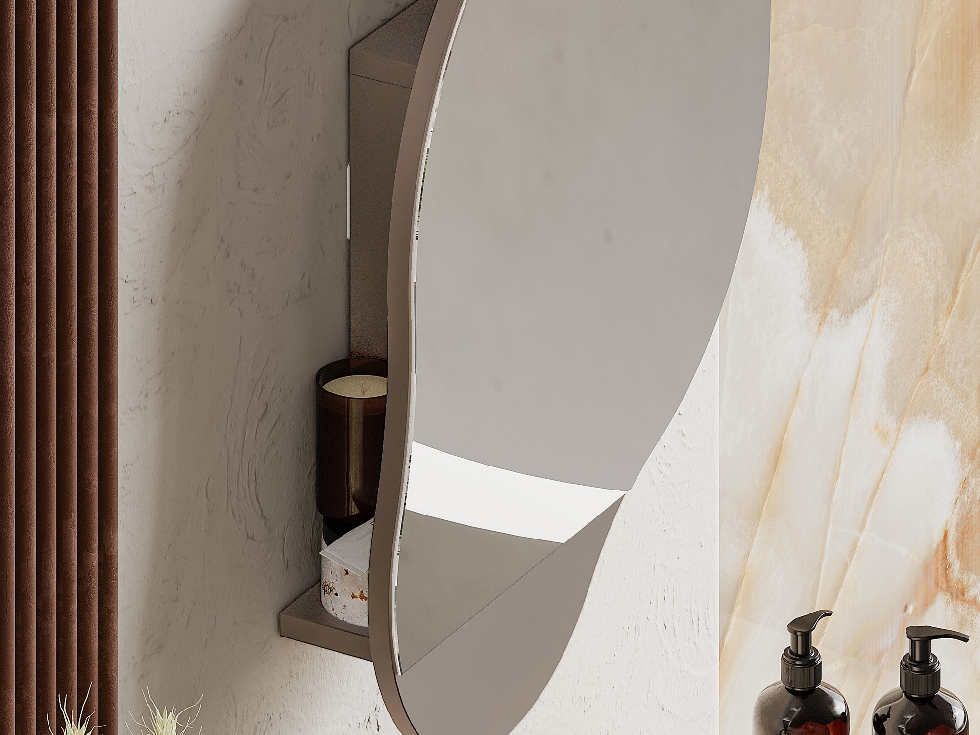 Dulap de baie cu oglindă Kailua 2711 (Taupe)