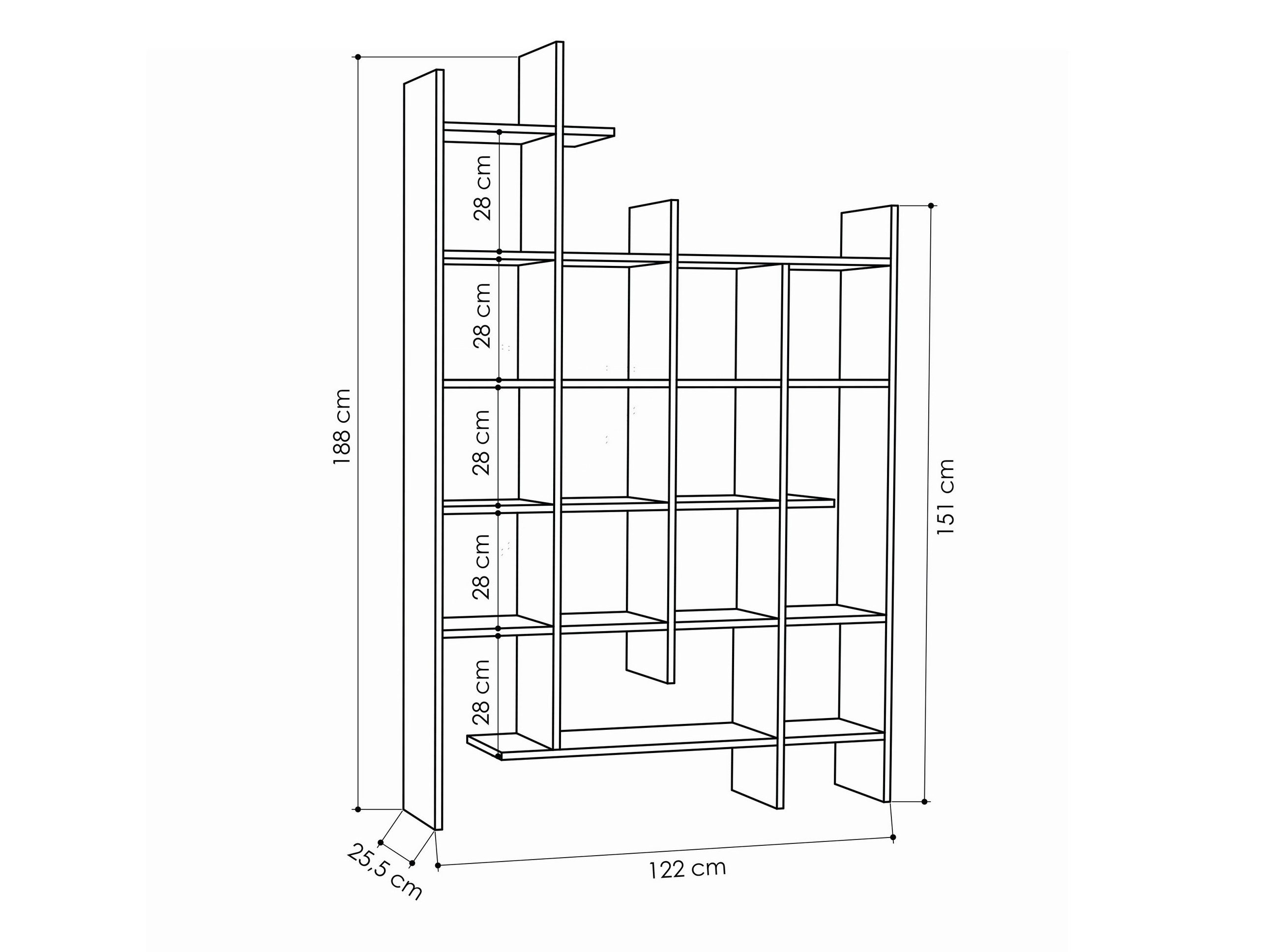 Raft Kailua 2710 (Lemn închis la culoare)