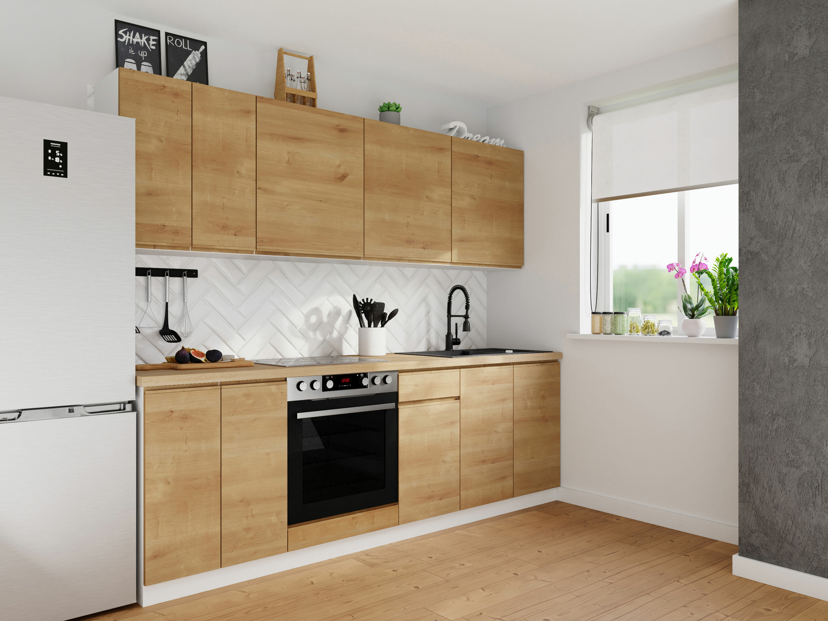 Set de bucătărie modular Soli Oak 163