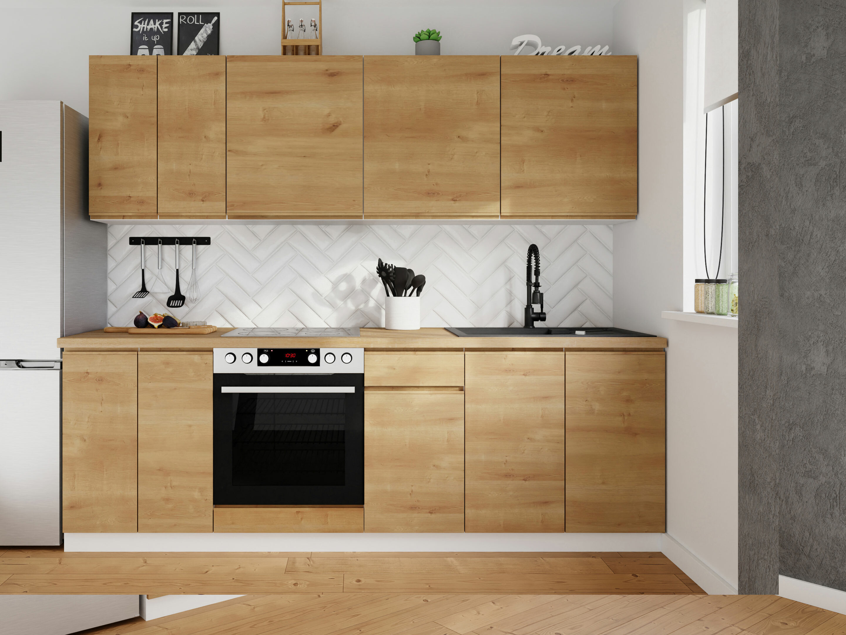 Set de bucătărie modular Soli Oak 163