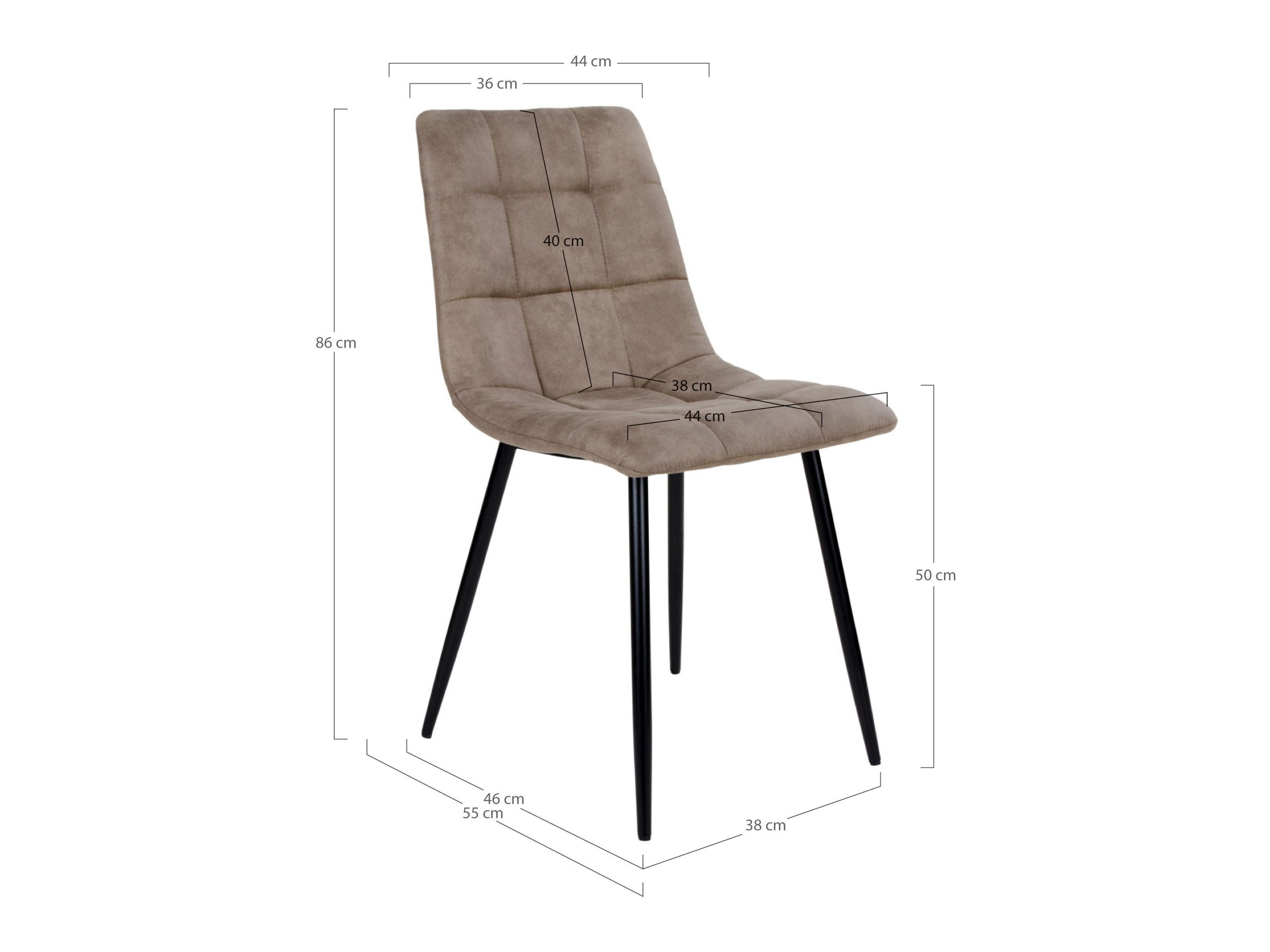 Scaun Brea 227 (Negru + Maro deschis)
