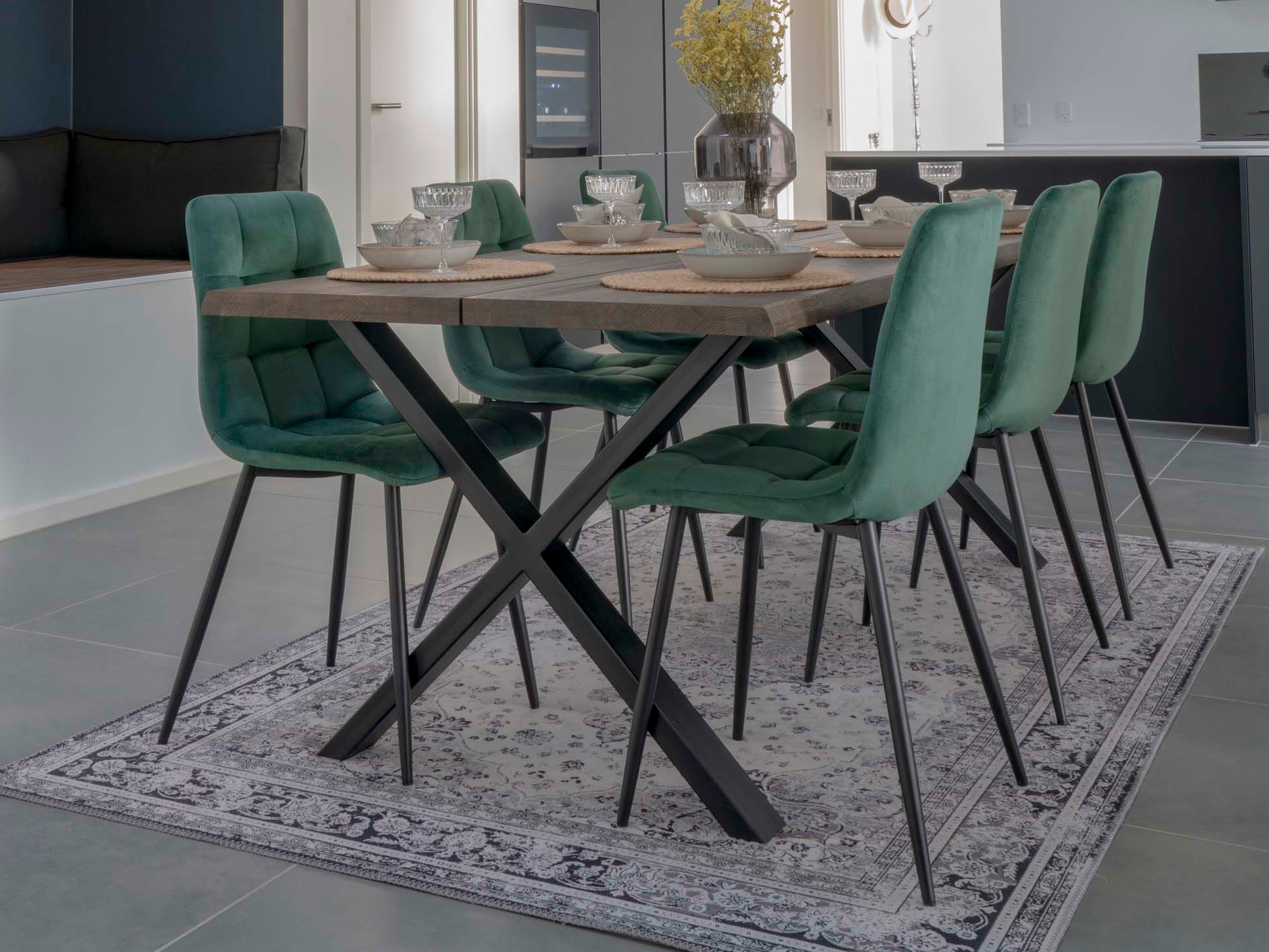 Scaun Brea 227 (Negru + Verde)