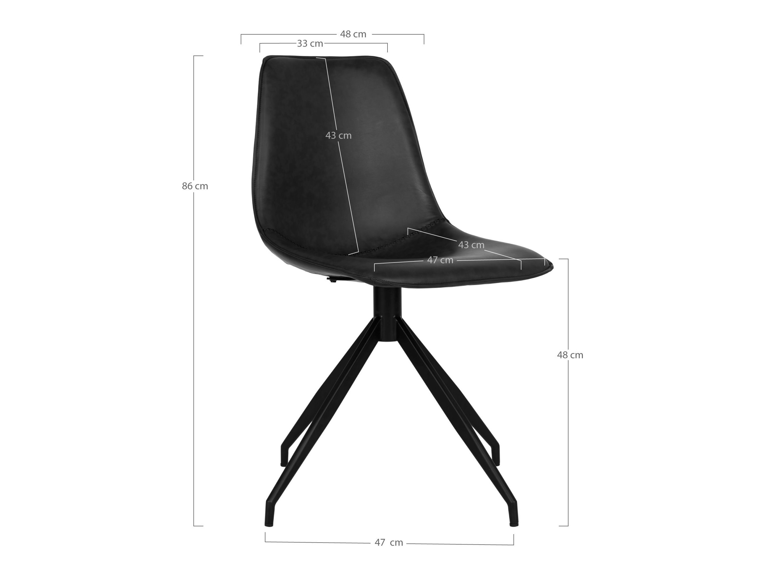 Scaun Brea 238 (Negru)