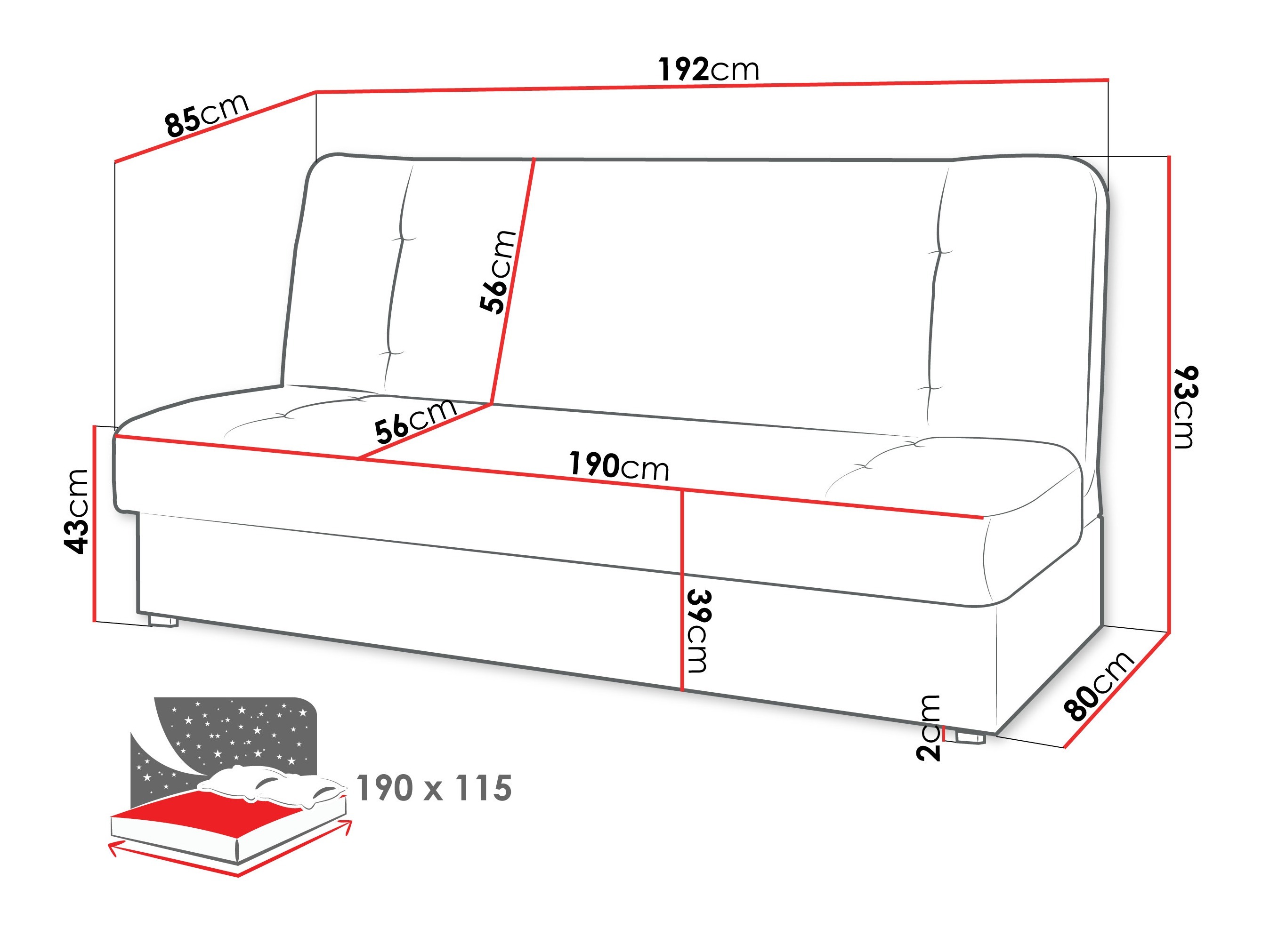 Canapea extensibilă SR10636