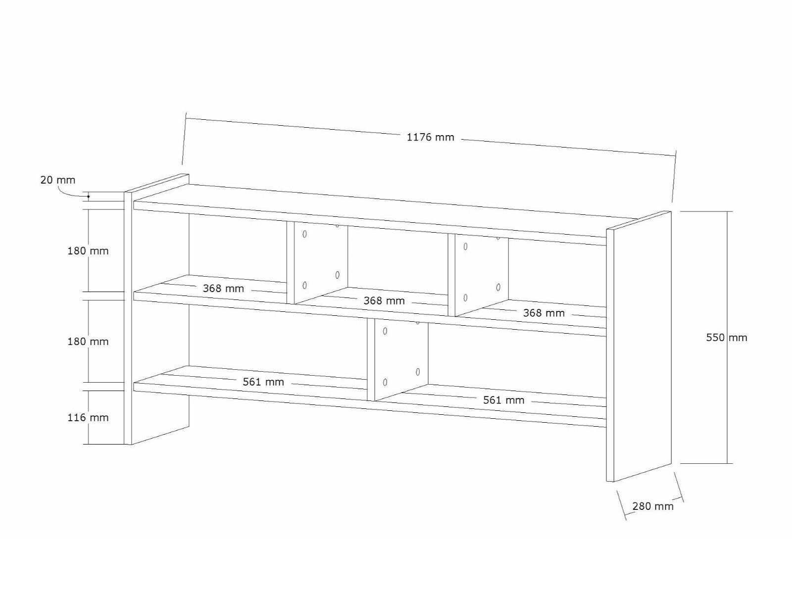 Comodă TV Kailua 2718 (Pin Arctic)