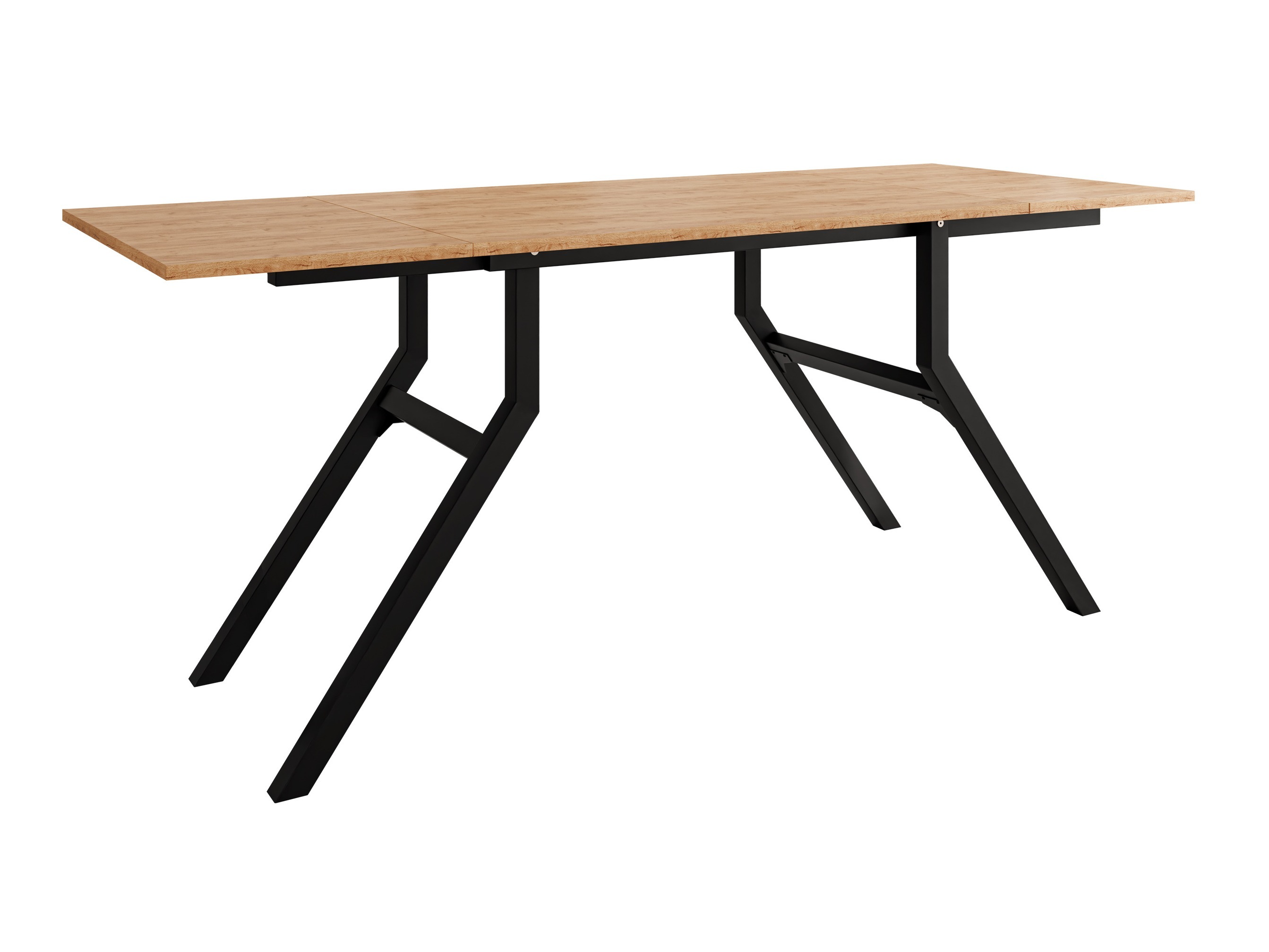 Măsuță de cafea extensibila Oswego 151 (Stejar Craft auriu + Negru)