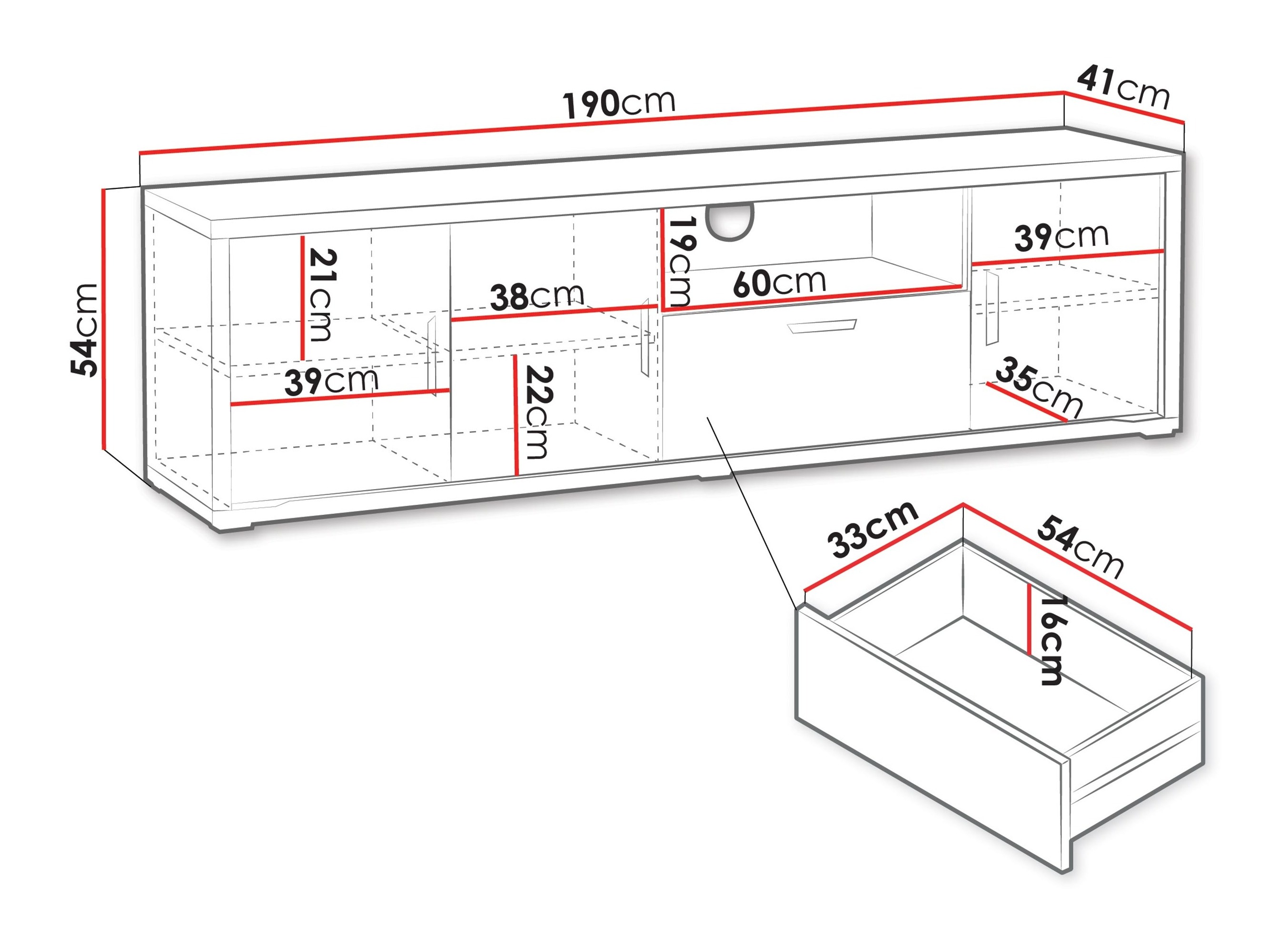 Comodă TV Elisale 104