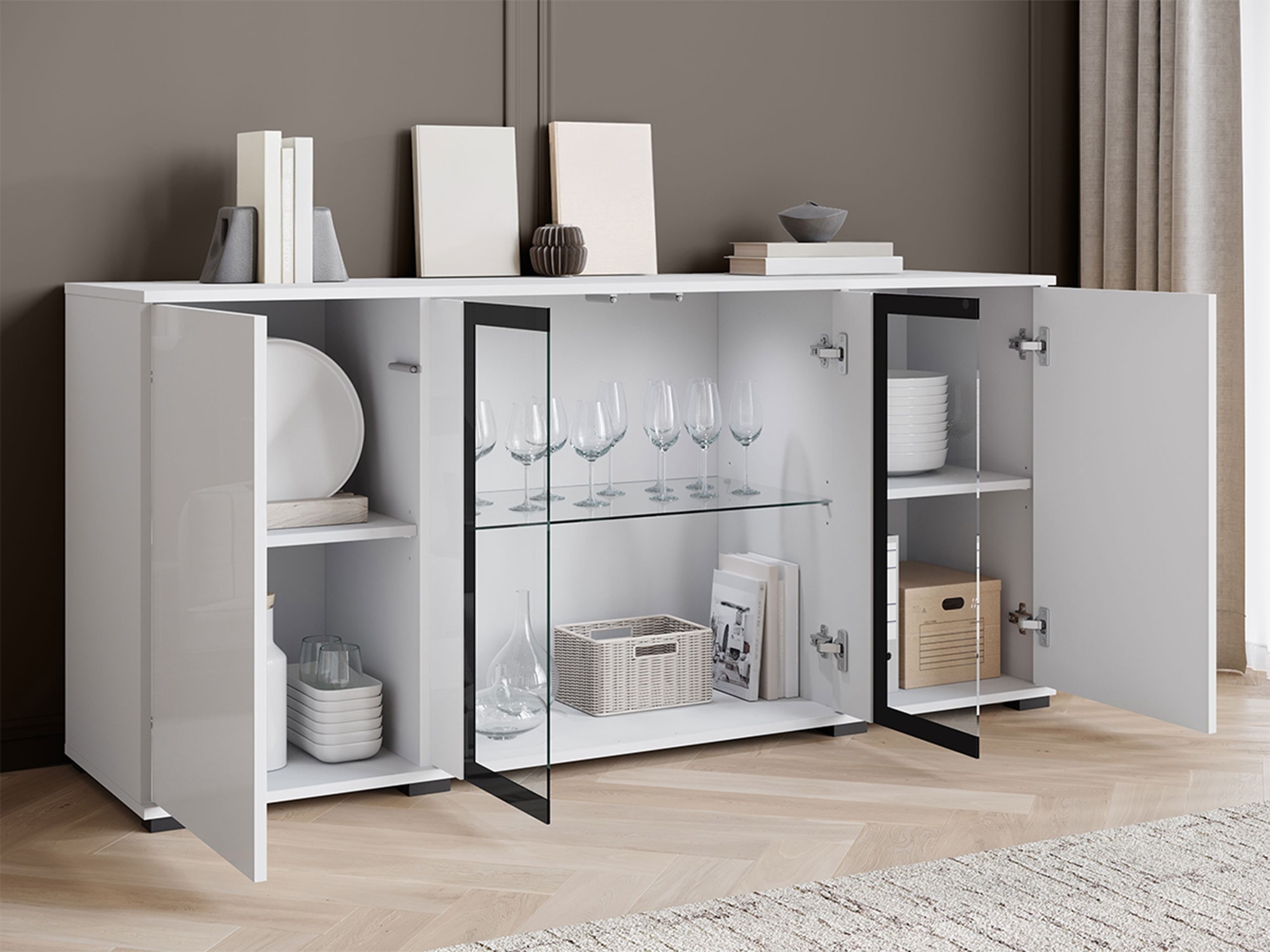 Bufet Torcame 102 (Stejar Wotan + Alb lucios)