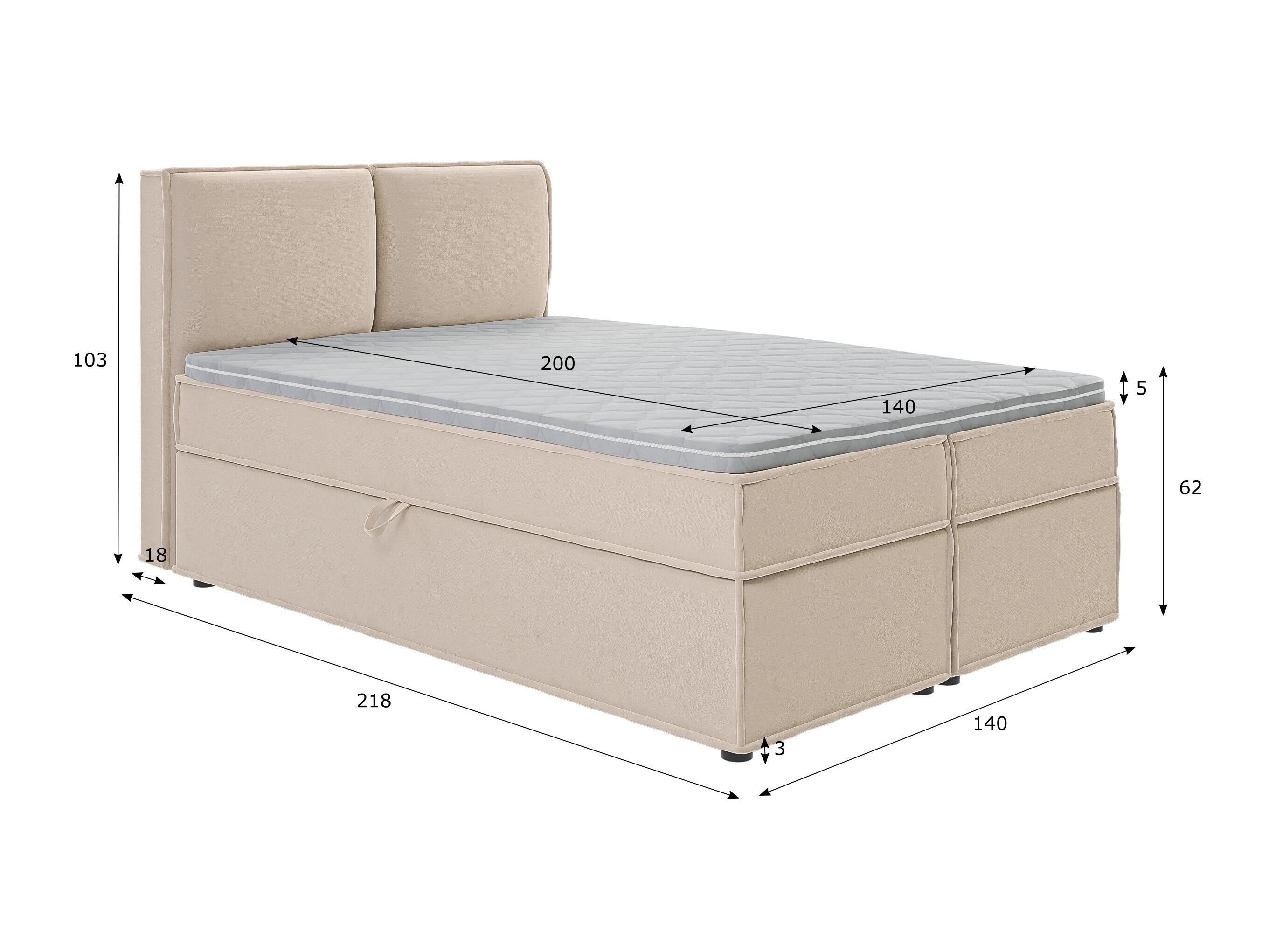 Pat boxspring Rocklin 134 (Enjoy New 01)