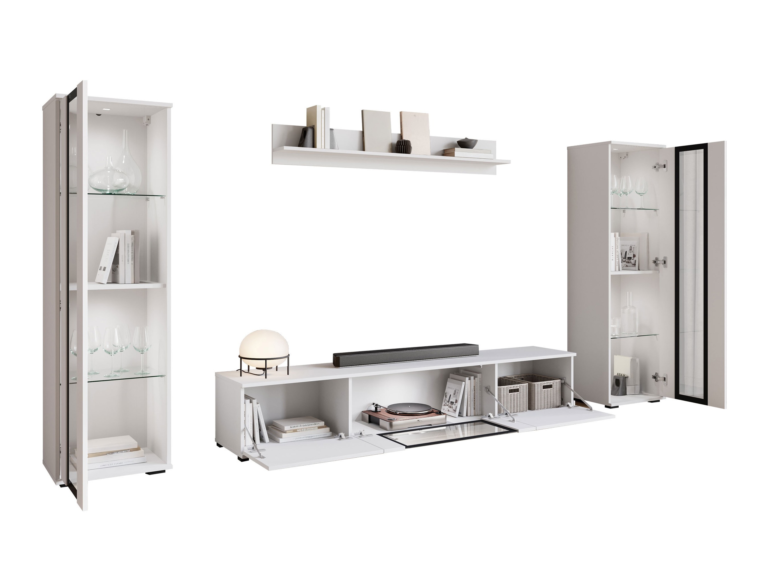 Set de living Torcame 103 (Alb + Alb lucios)