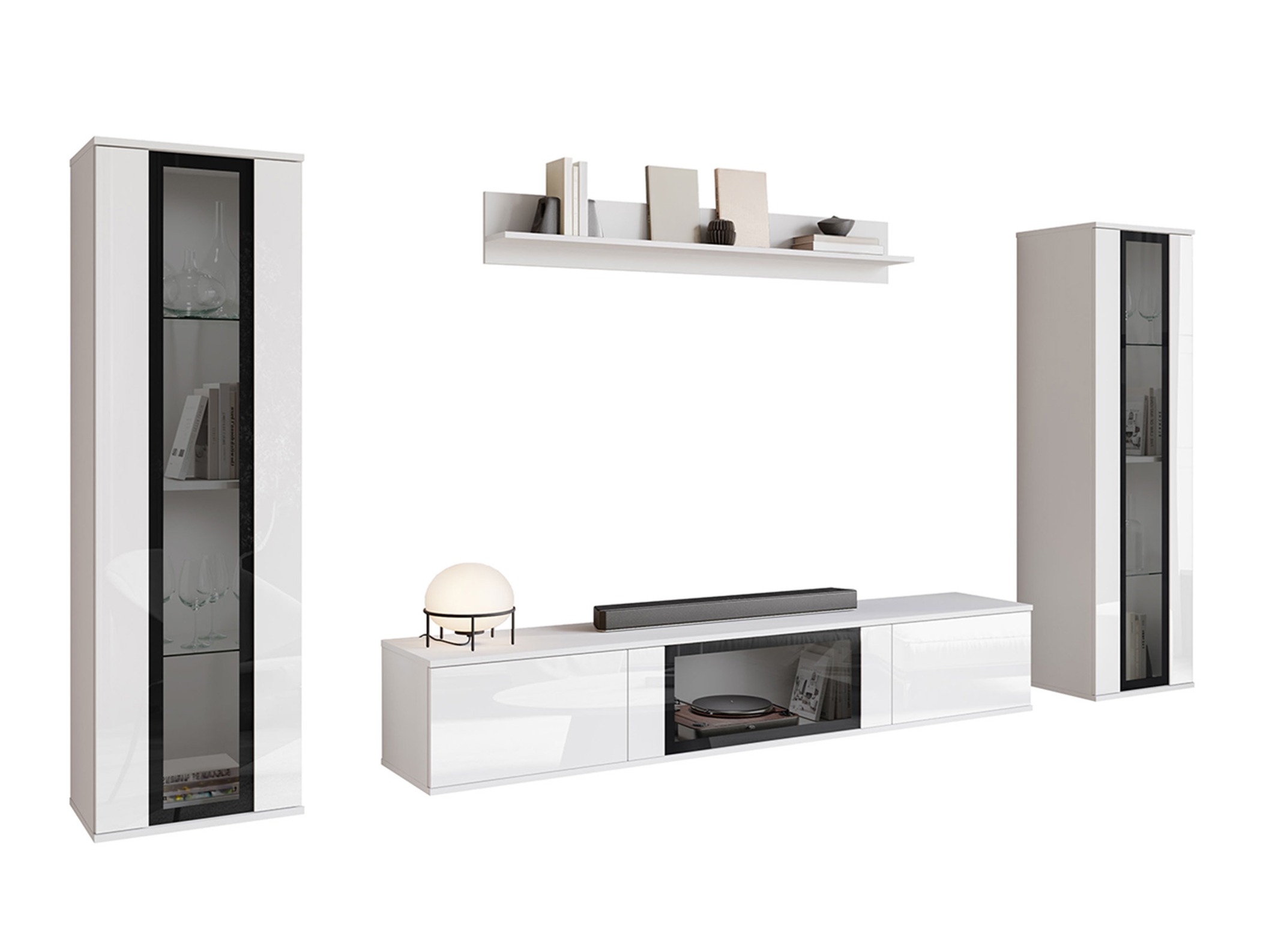 Set de living Torcame 103 (Alb + Alb lucios)