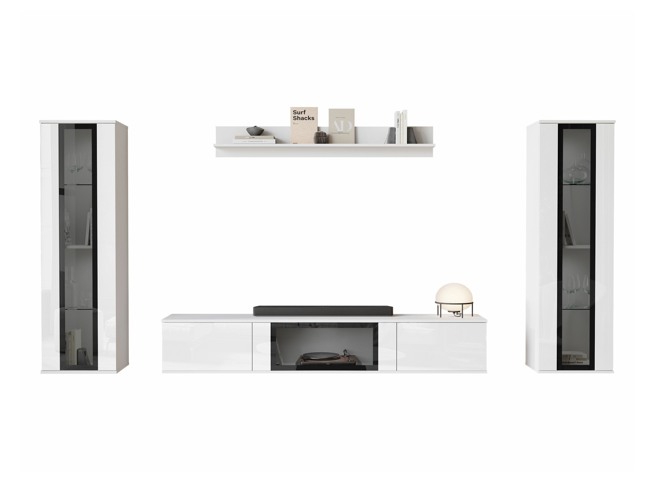 Set de living Torcame 103 (Alb + Alb lucios)