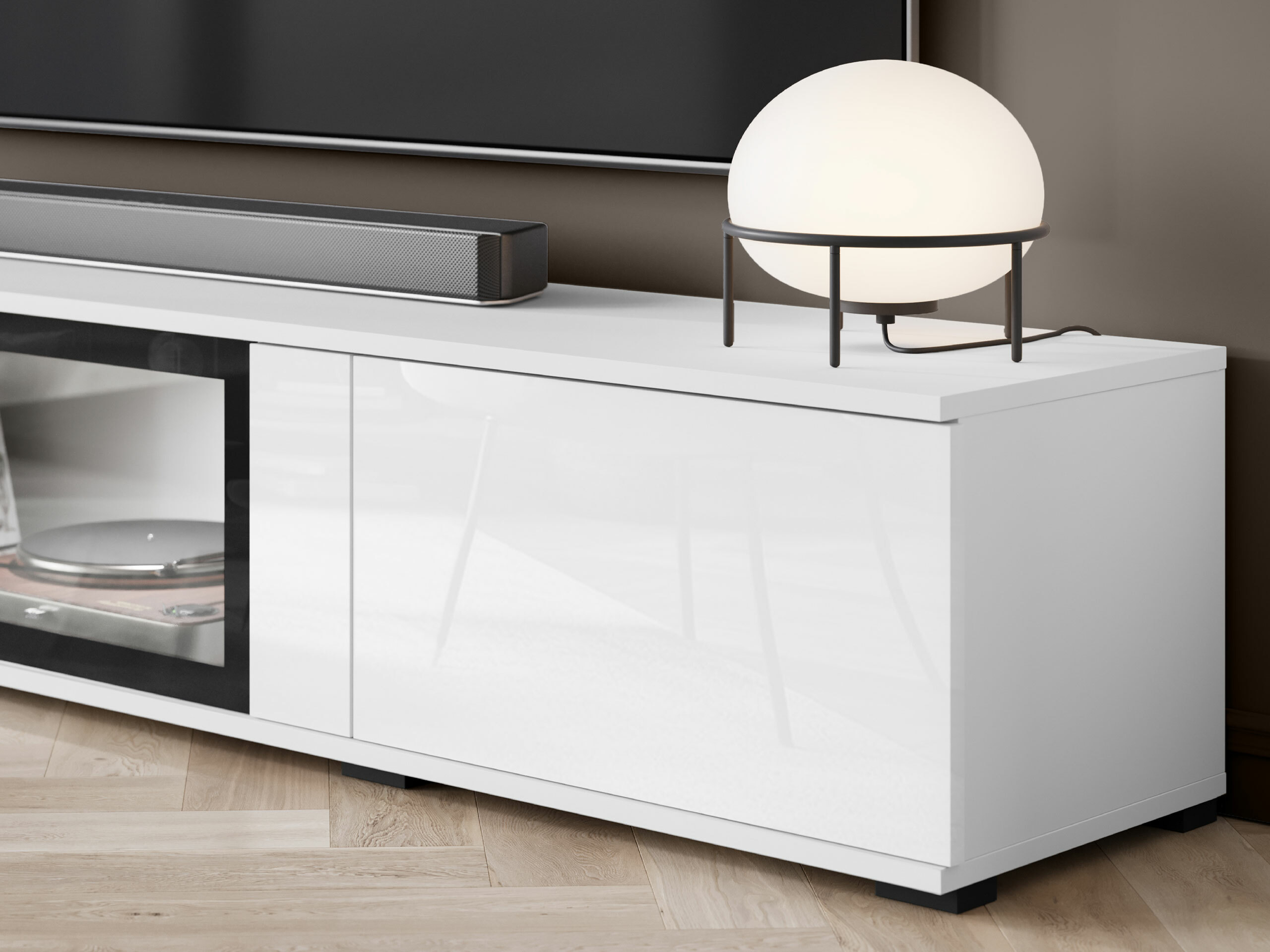 Set de living Torcame 103 (Alb + Alb lucios)