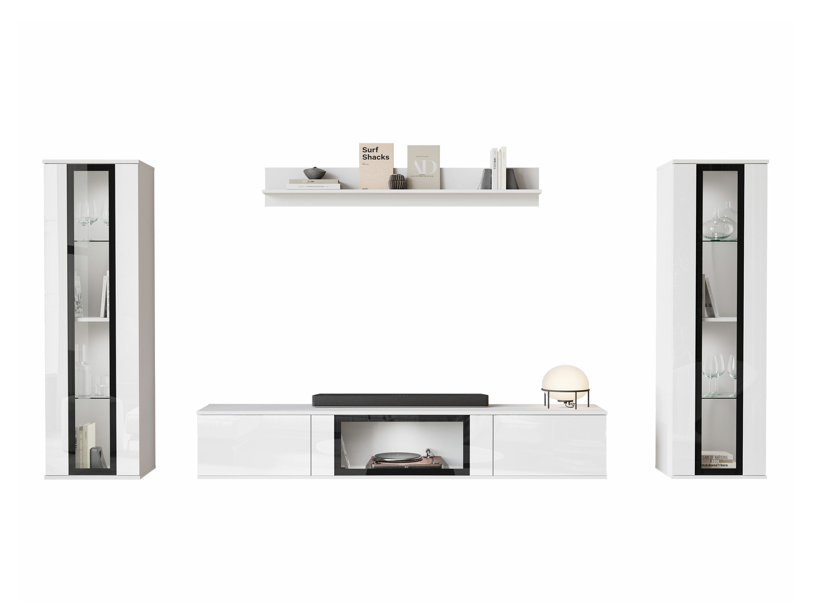 Set de living Torcame 103 (Alb + Alb lucios)