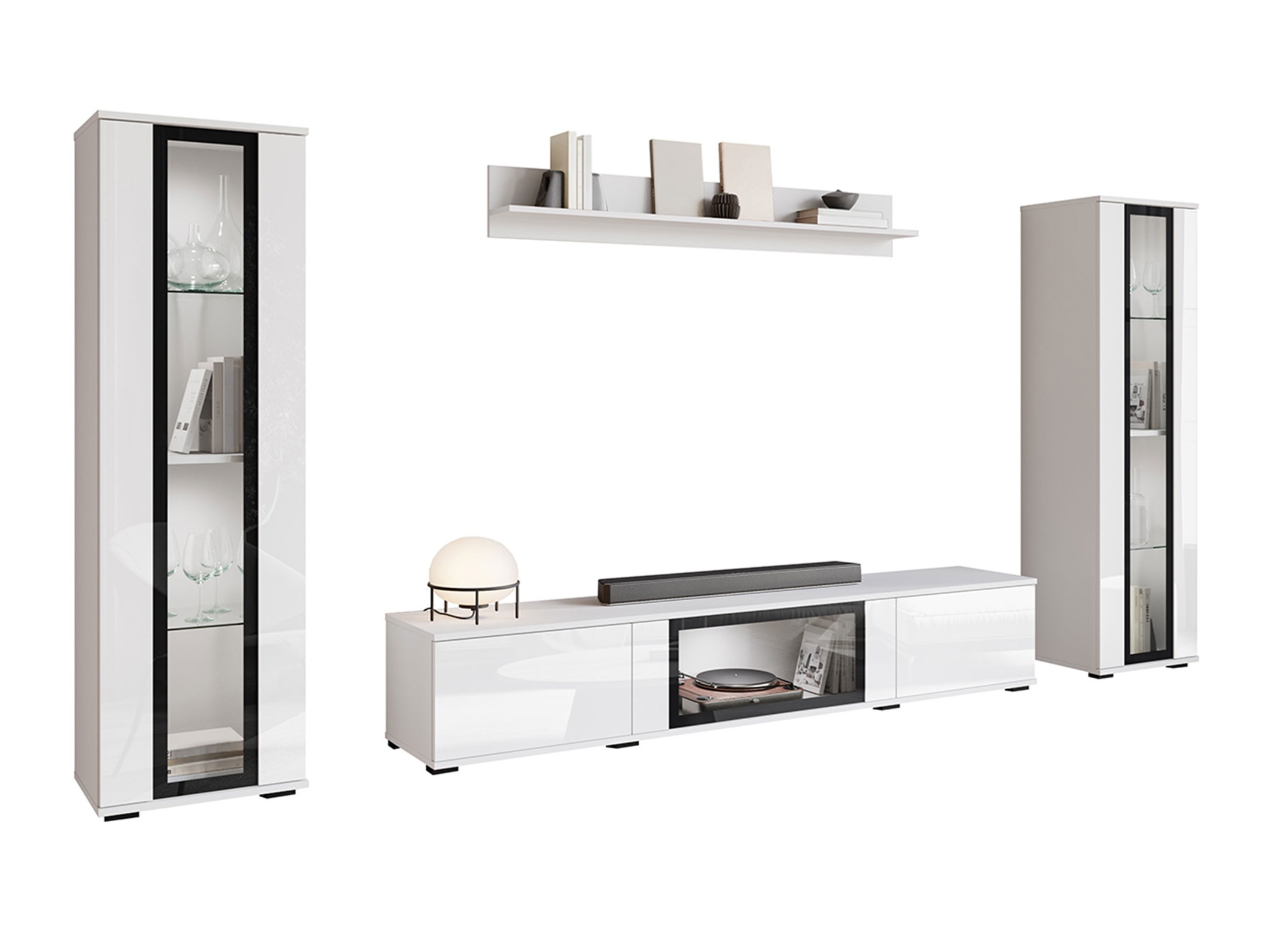 Set de living Torcame 103 (Alb + Alb lucios)