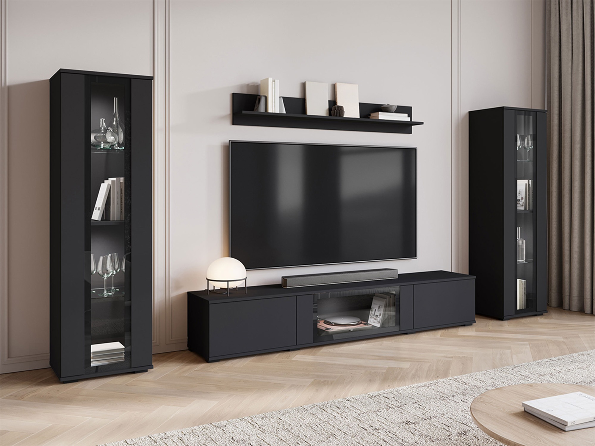Set de living Torcame 103 (Negru)