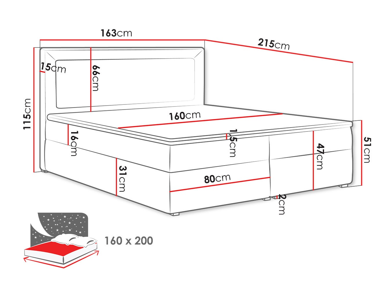 Pat boxspring Pomona 112 (Victoria 14 864)