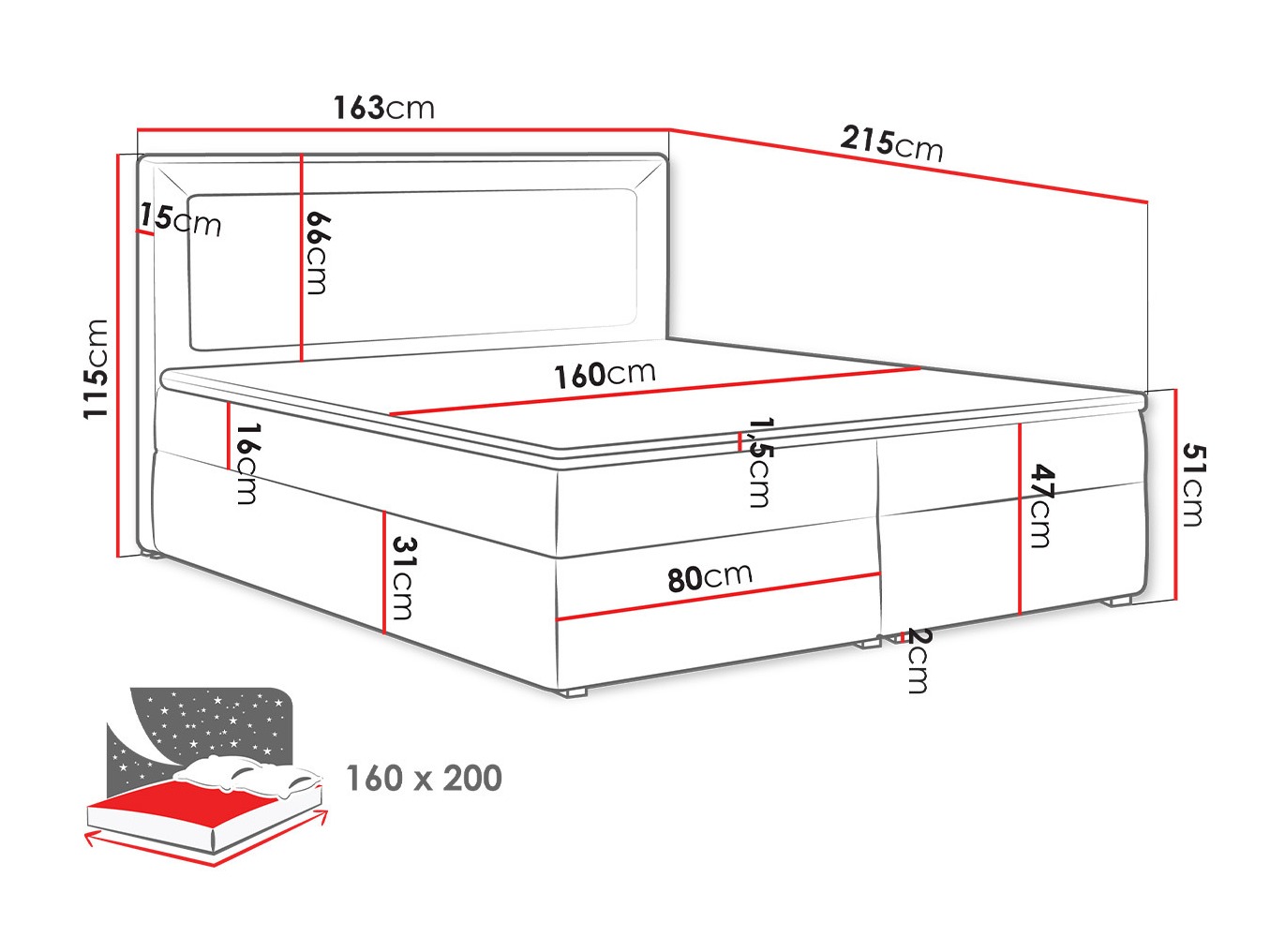 Pat boxspring Pomona 112 (Victoria 14 865)