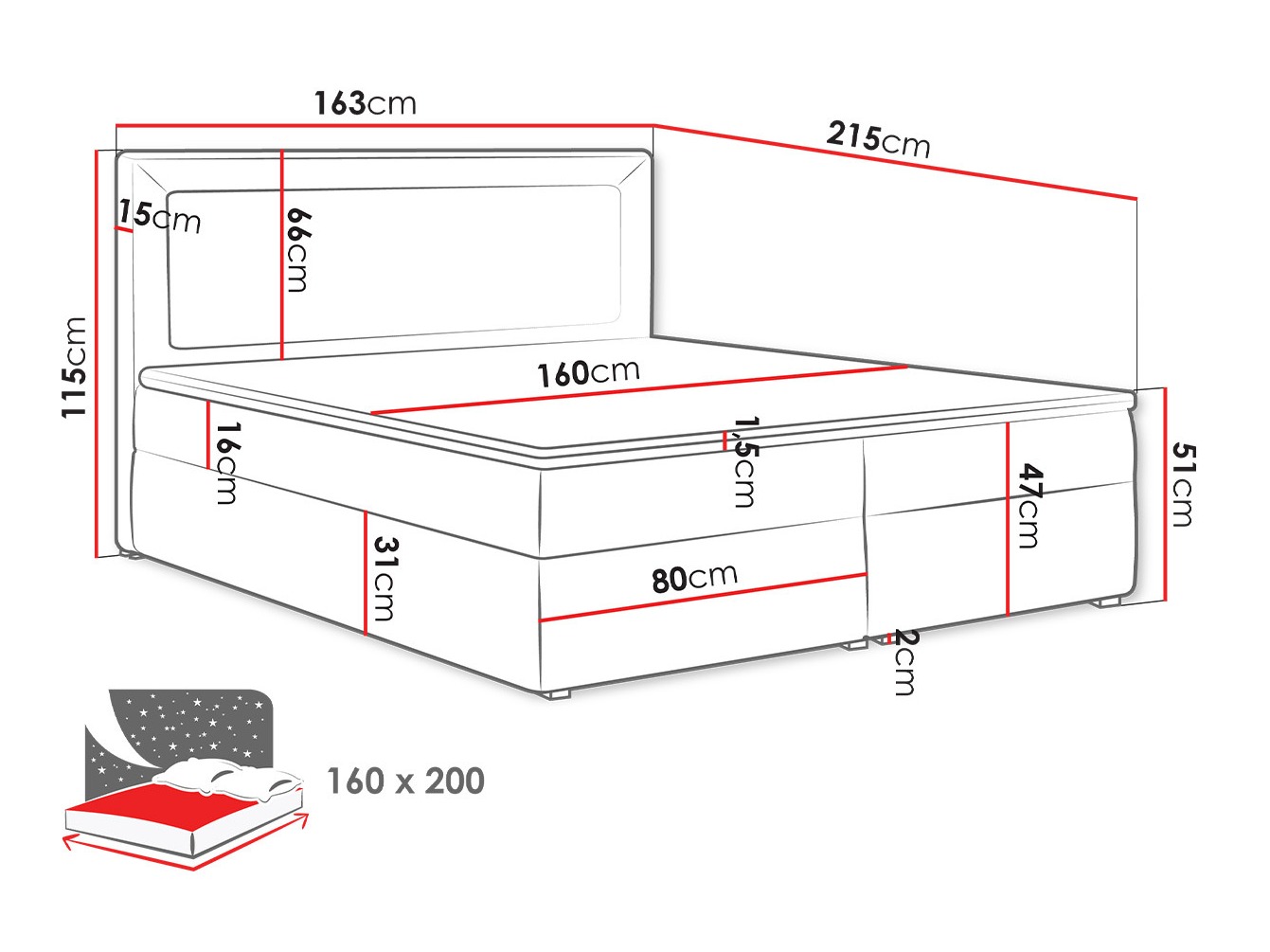 Pat boxspring Pomona 112 (Victoria 14 868)