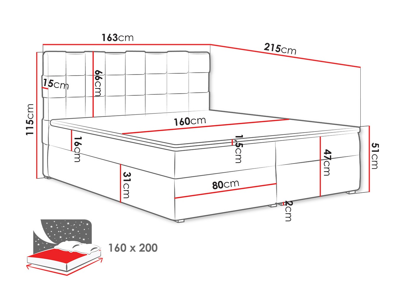 Pat boxspring Pomona 117 (Kronos 02)