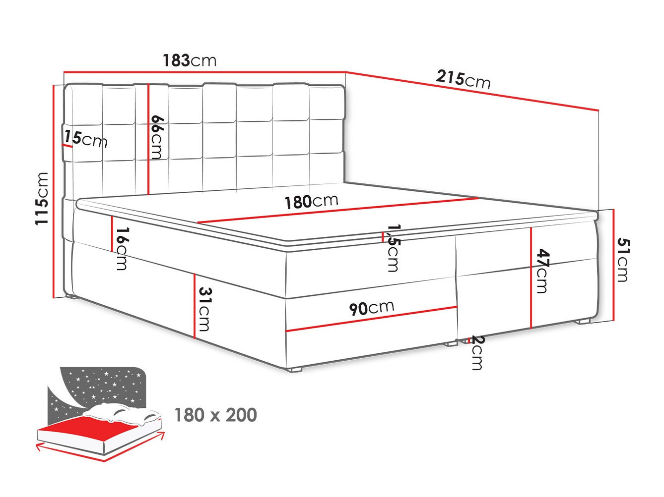 Pat boxspring Pomona 117 (Kronos 09)