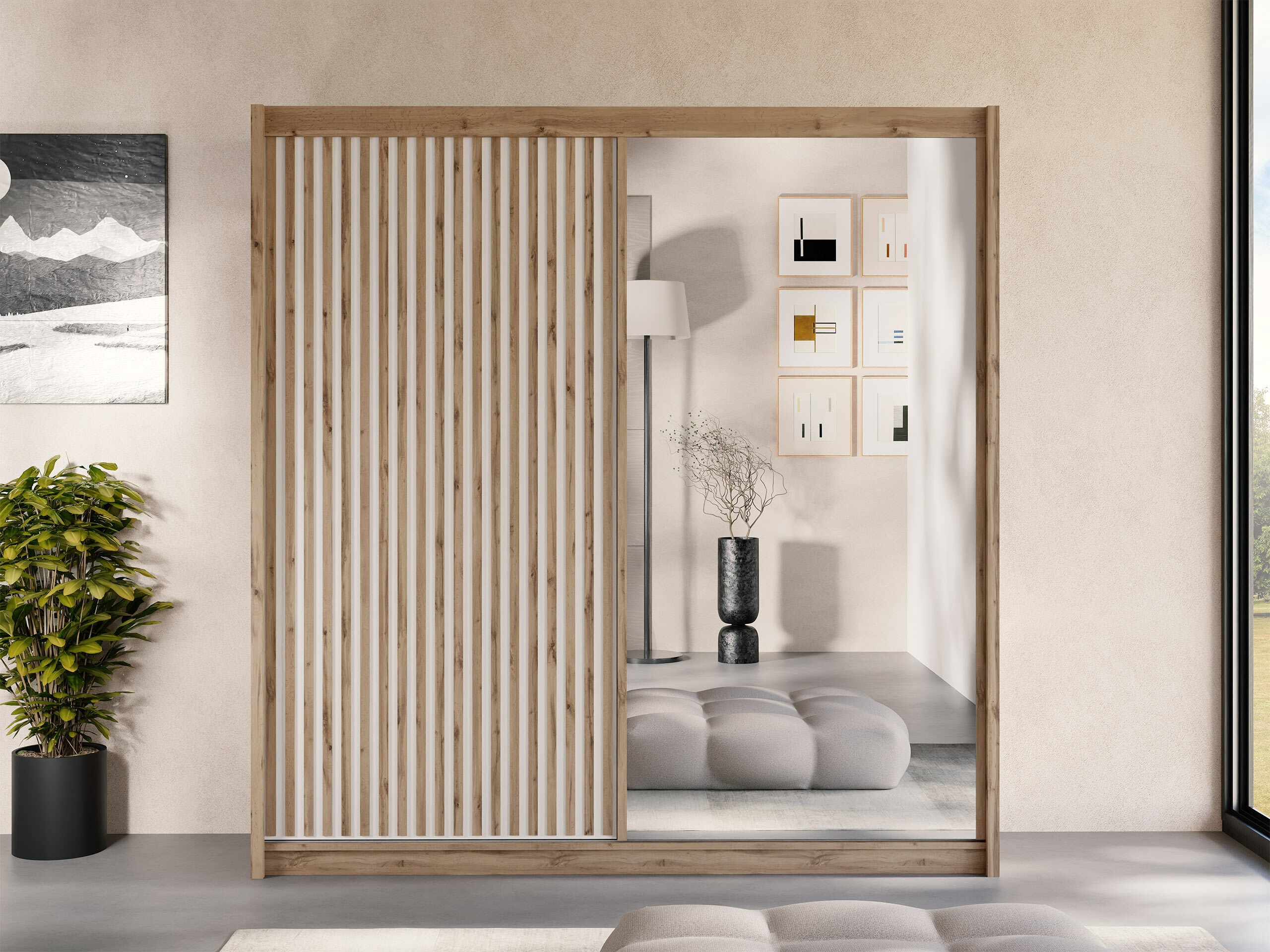 Dulap Honolulu 274 (Cașmir + Stejar Wotan)