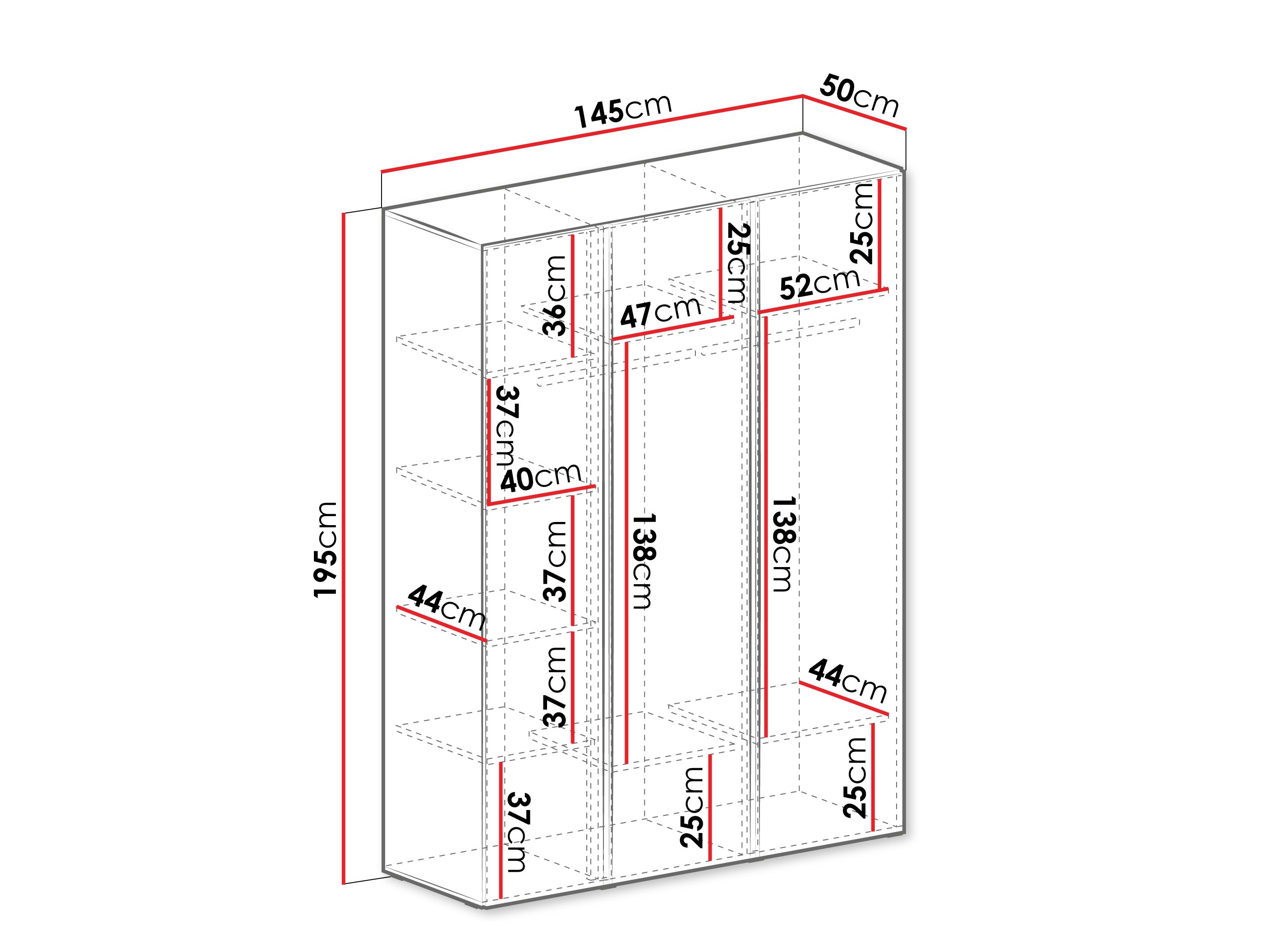 Dulap Fiosono 100 (Eucalipt + Stejar)
