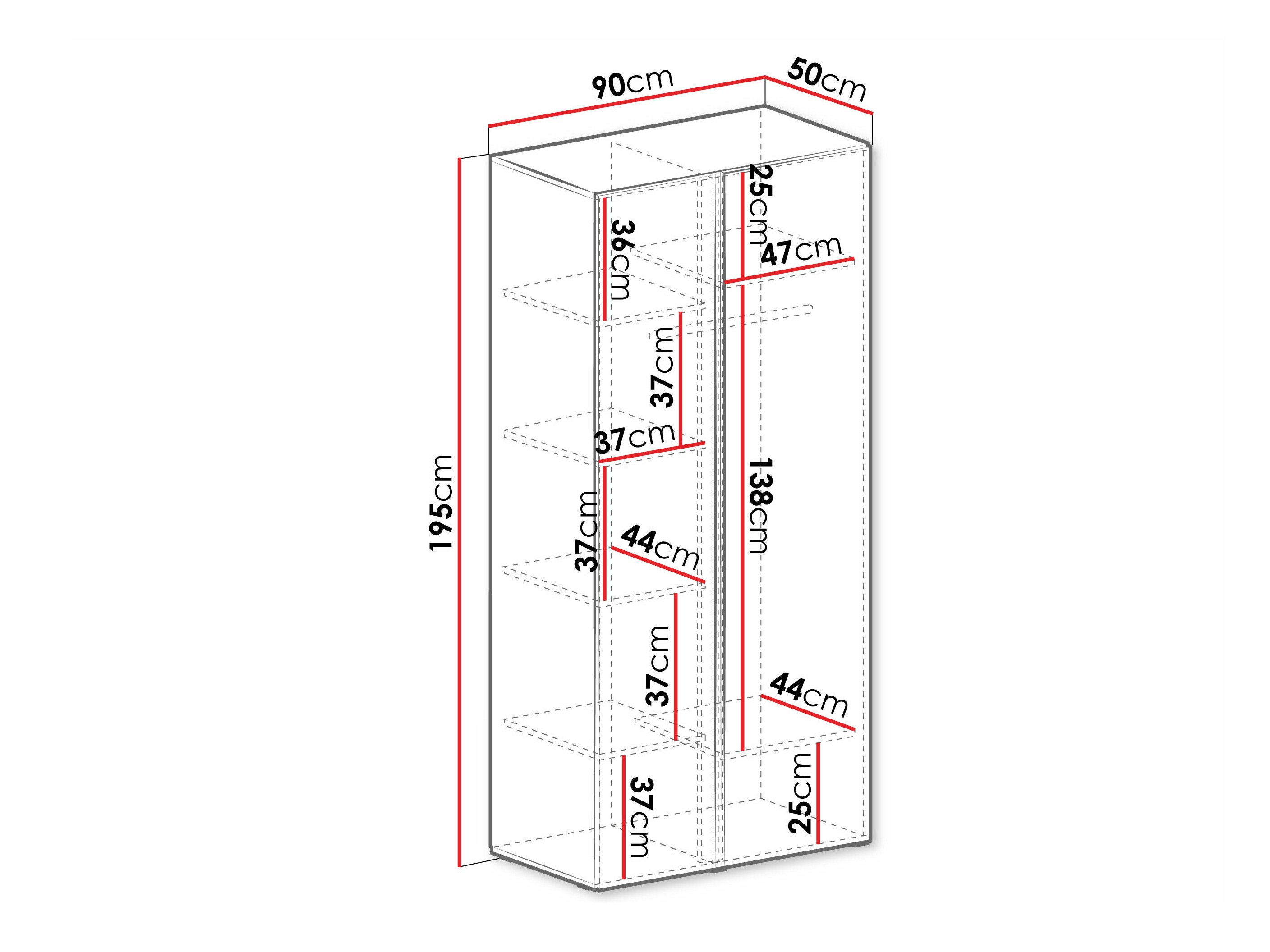 Dulap Fiosono 102 (Eucalipt + Stejar)