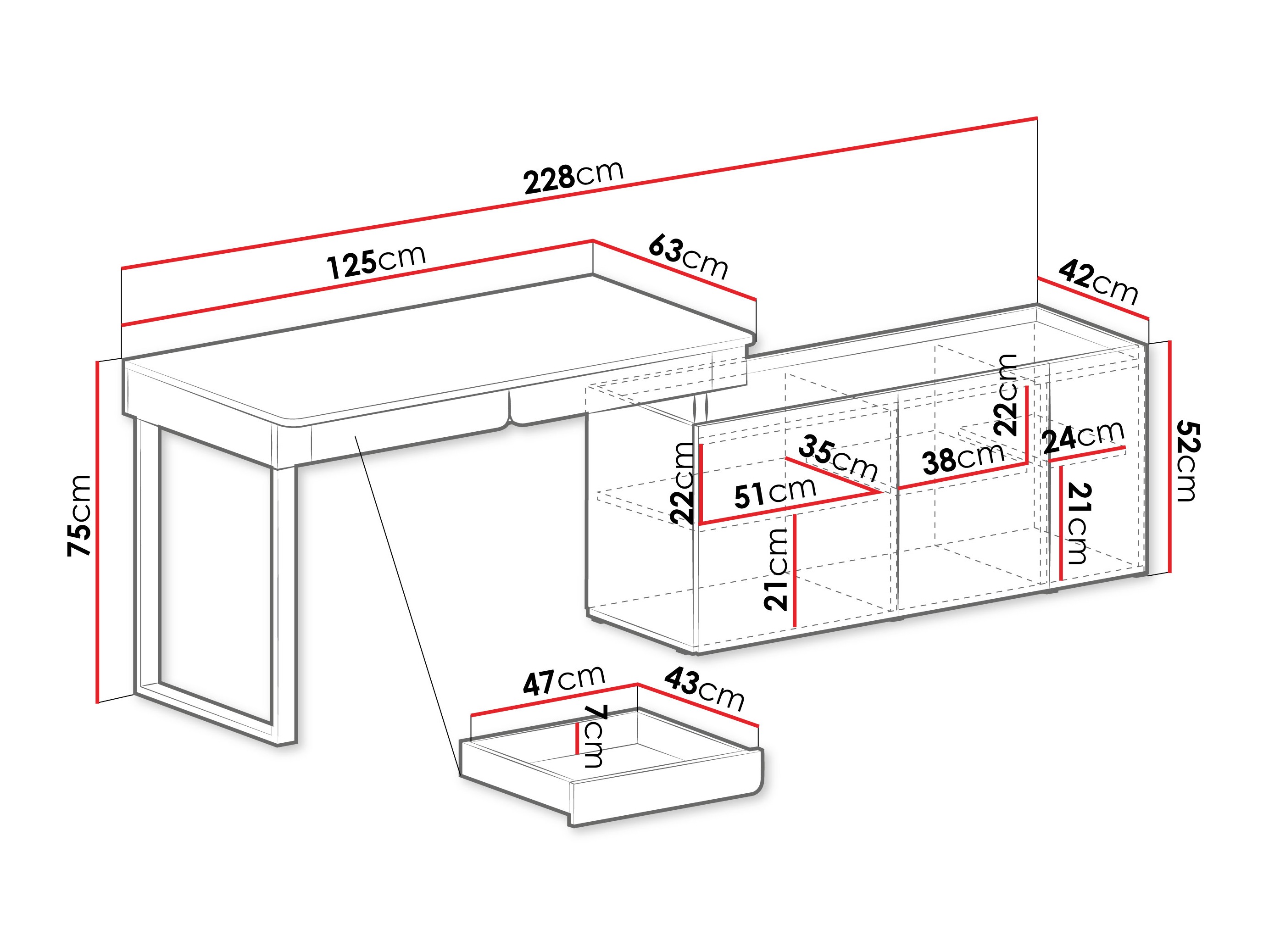 Birou de colt Fiosono 110 (Bej + Stejar)