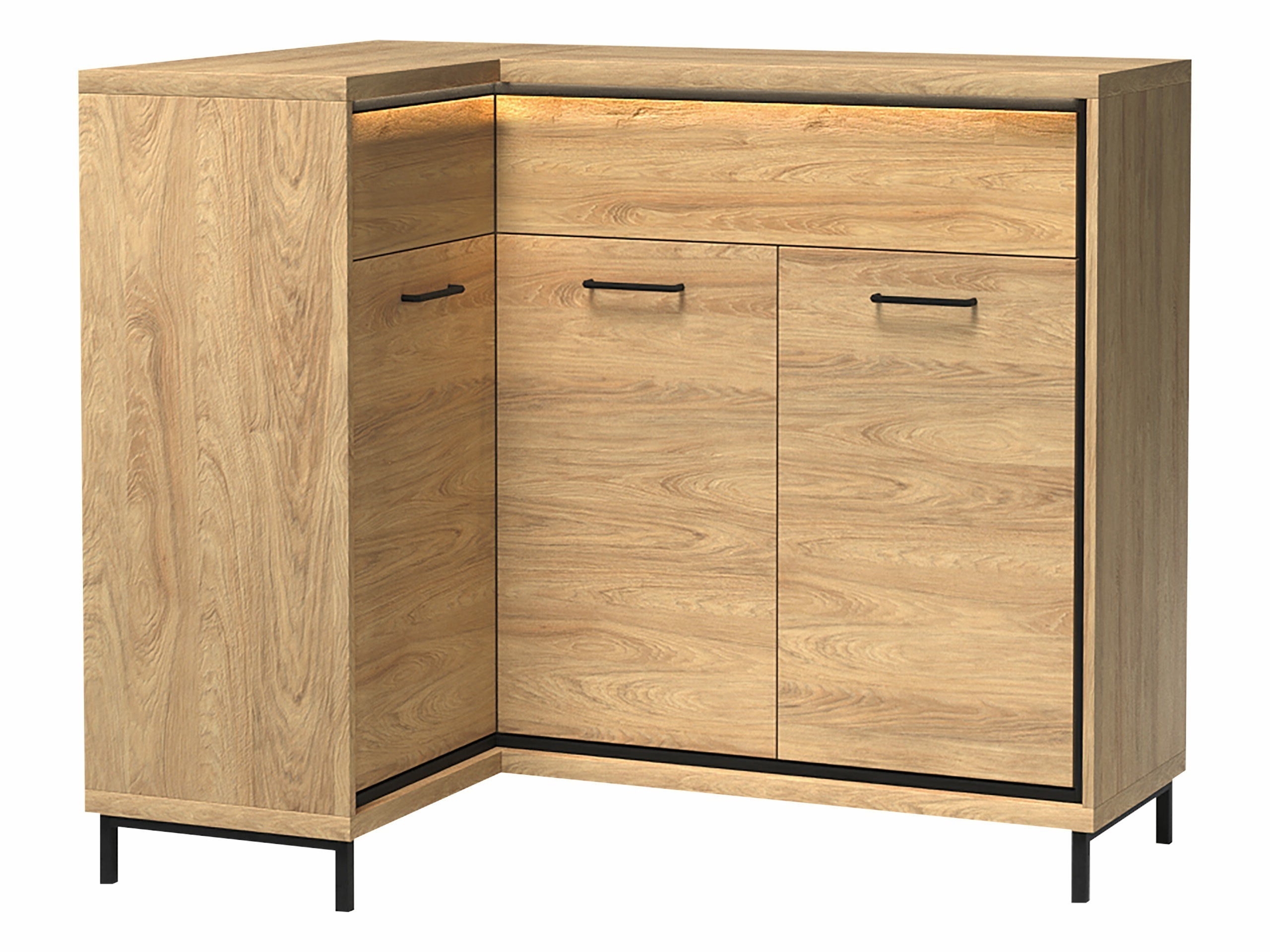 Comodă de colț Etrmoni 121 (Maro deschis)