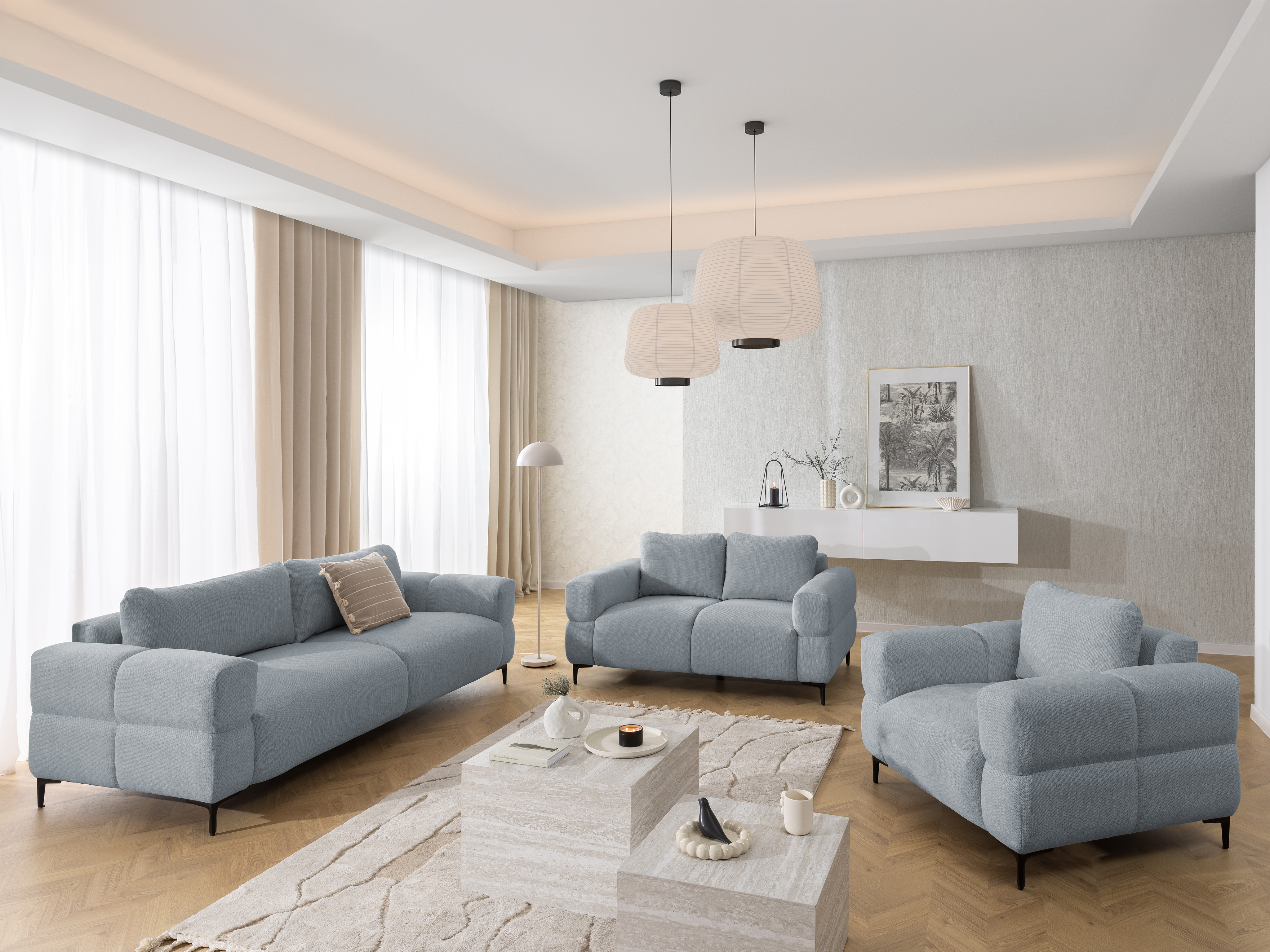 Set mobilier tapițat Rocklin 139 (Aragon 90)