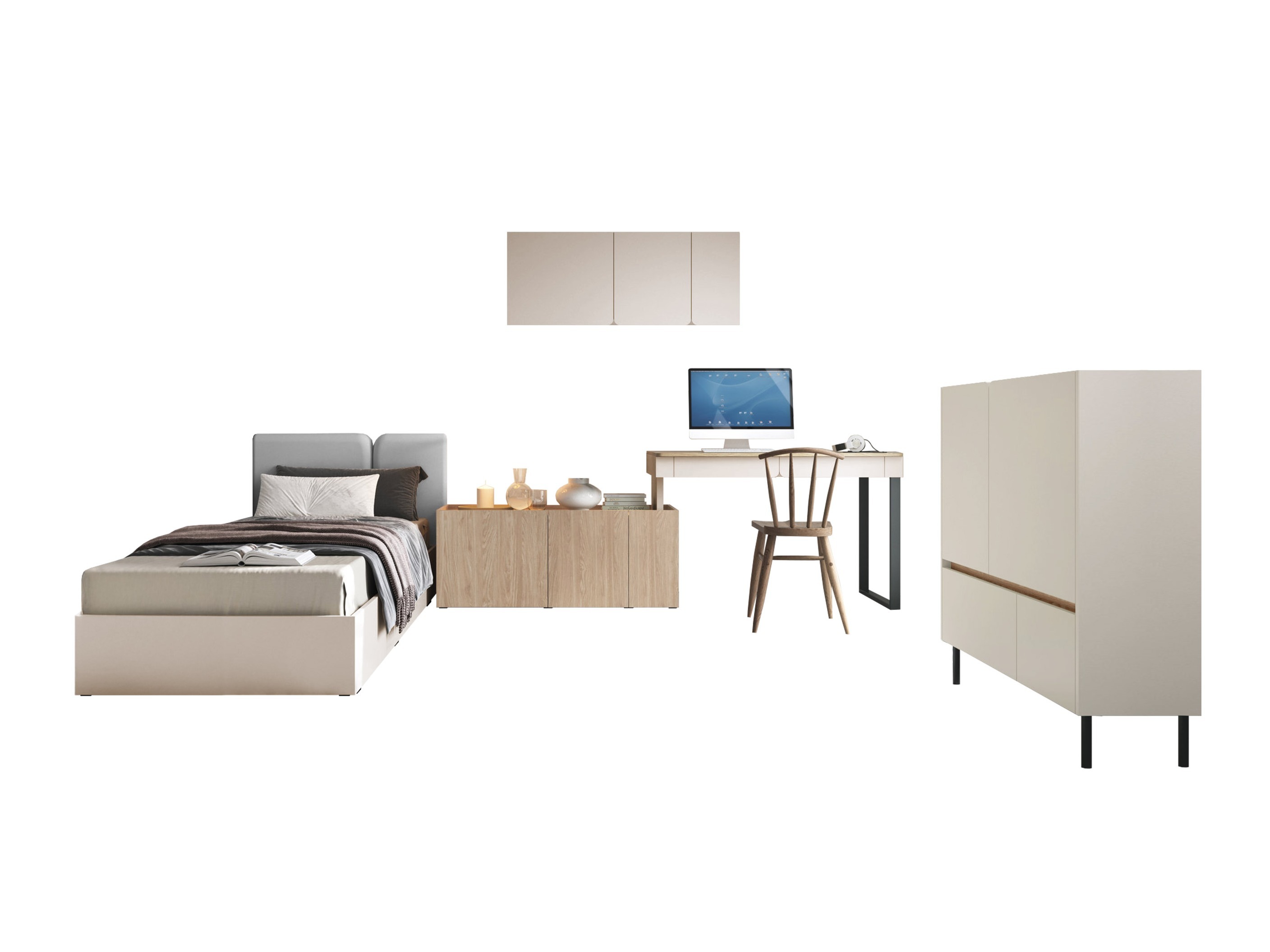 Set de mobilier Fiosono 115 (Bej + Stejar)
