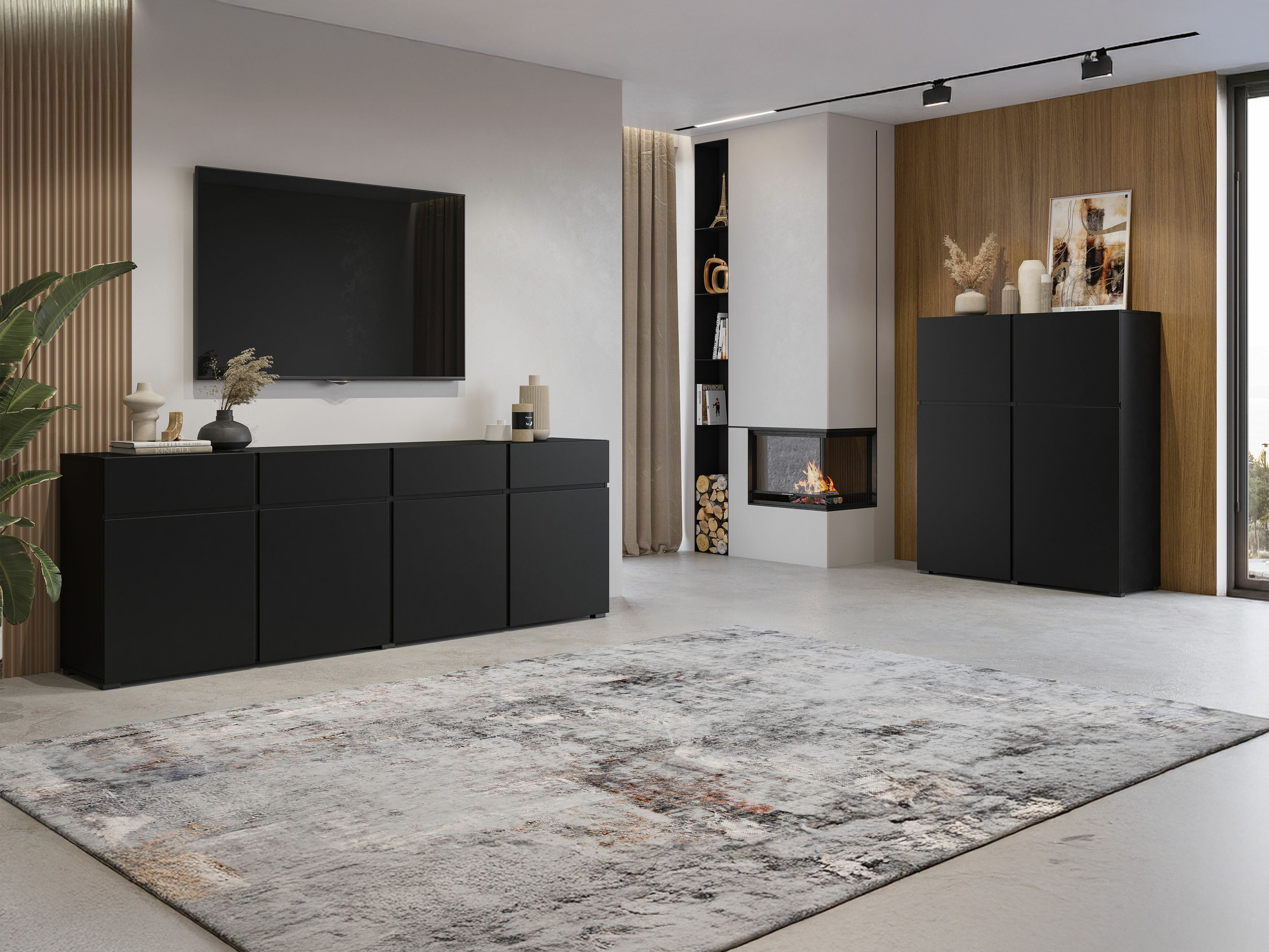 Bufet Alfere 105 (Negru)