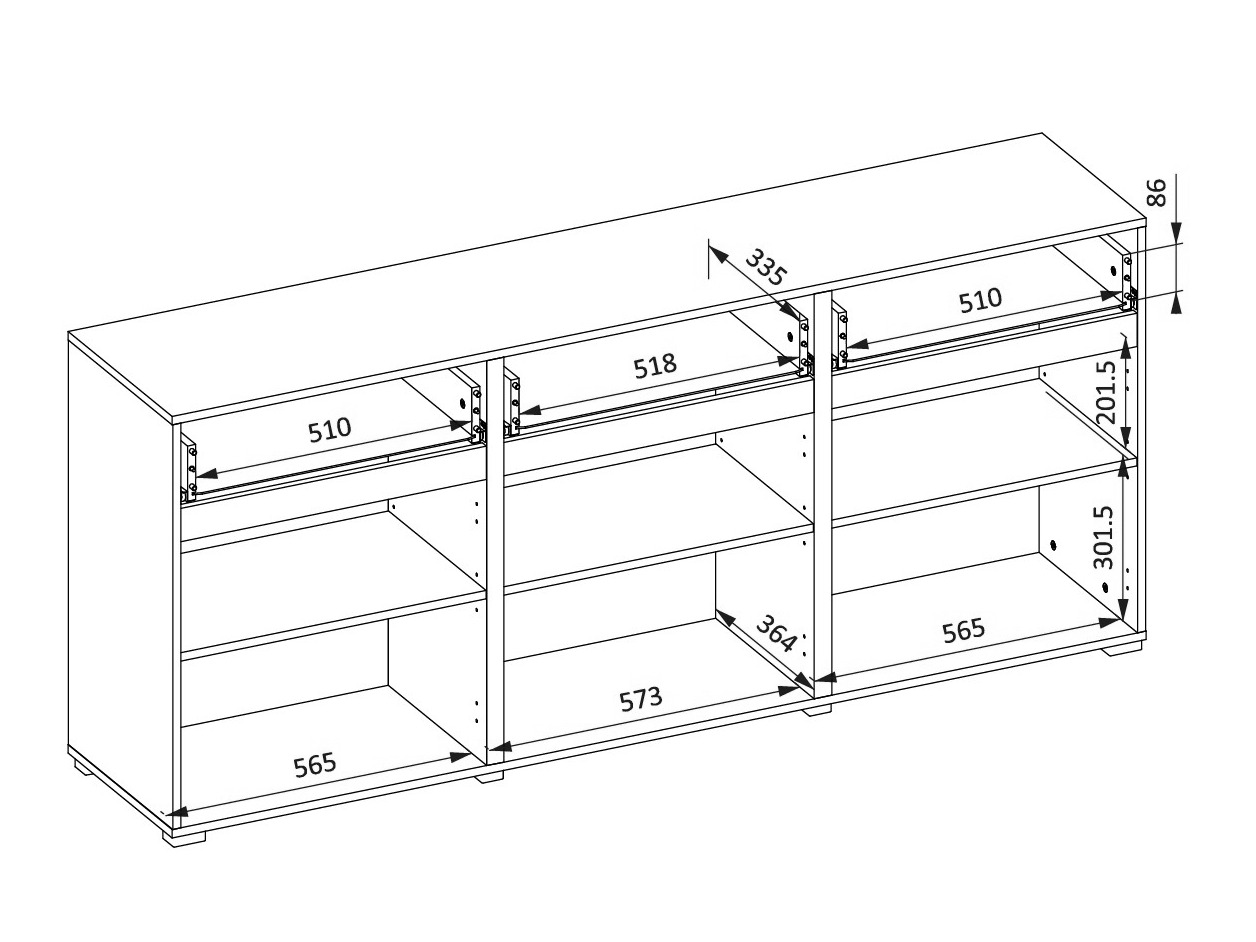 Comodă Alfere 103 (Stejar Wotan)