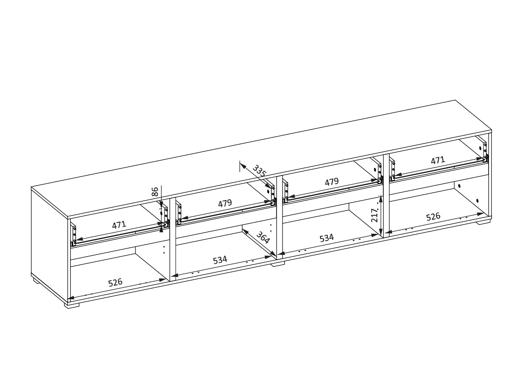 Comodă TV Alfere 101 (Alb)