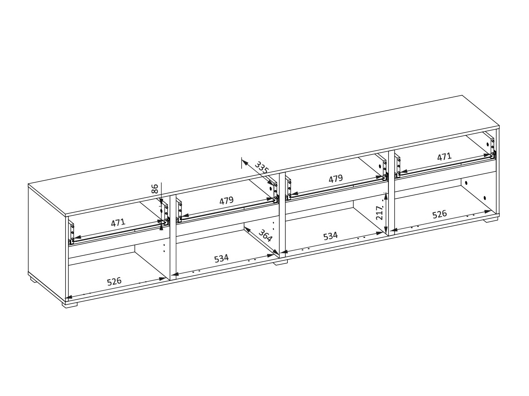 Comodă TV Alfere 101 (Stejar Wotan)