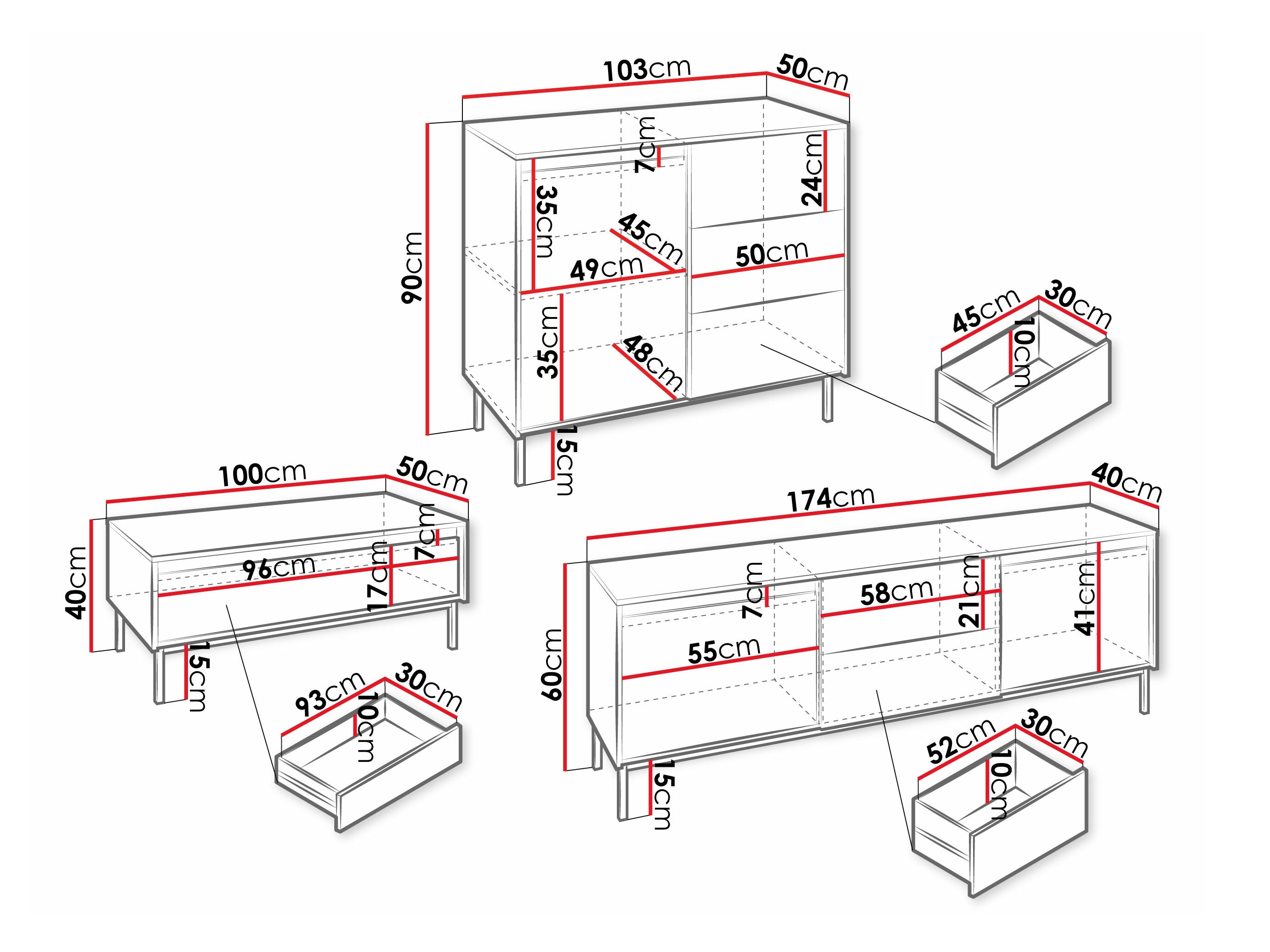 Set de living Comfivo Delruva II (Alb)