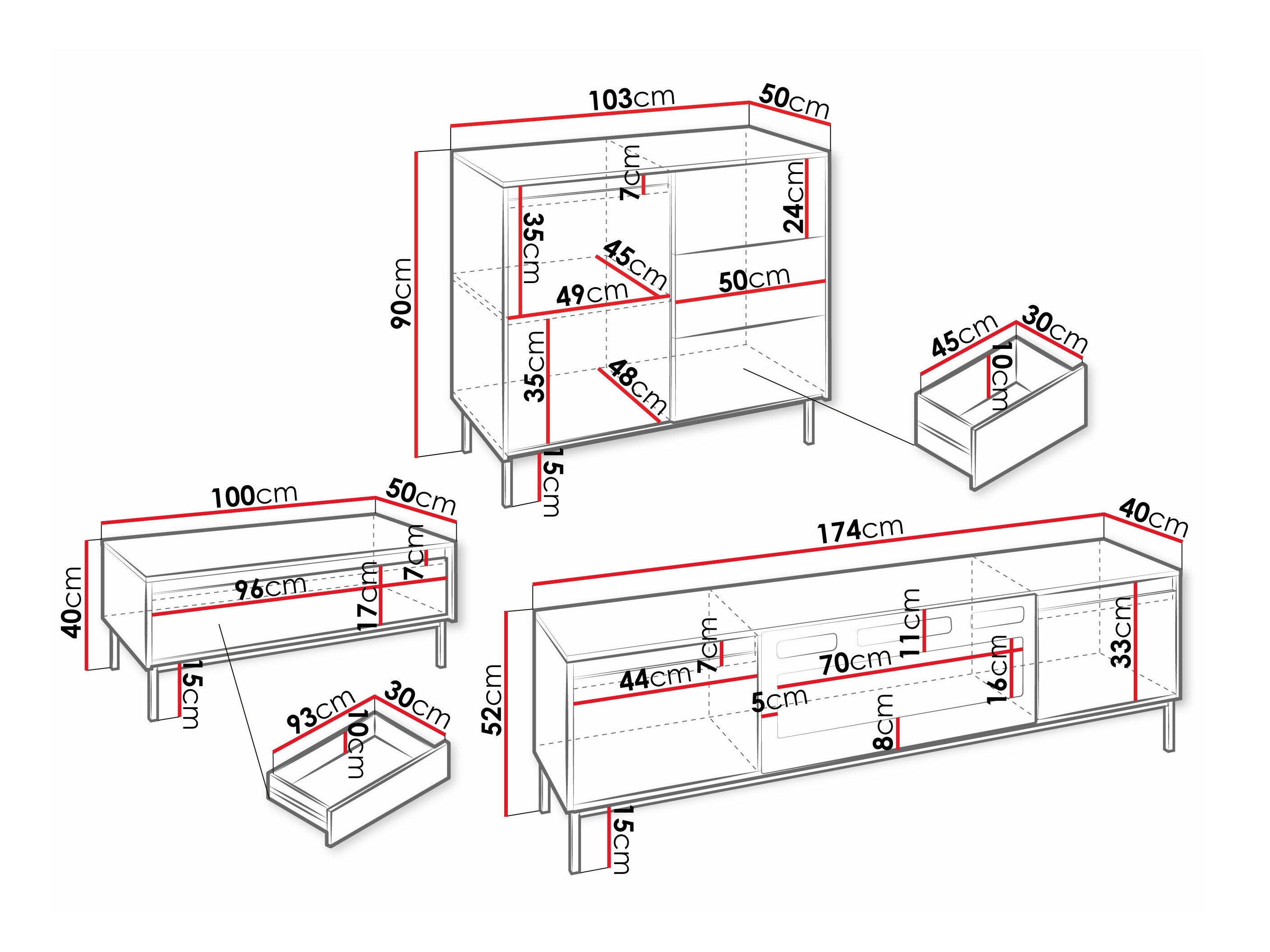 Set de living Comfivo Delruva IV (Alb)