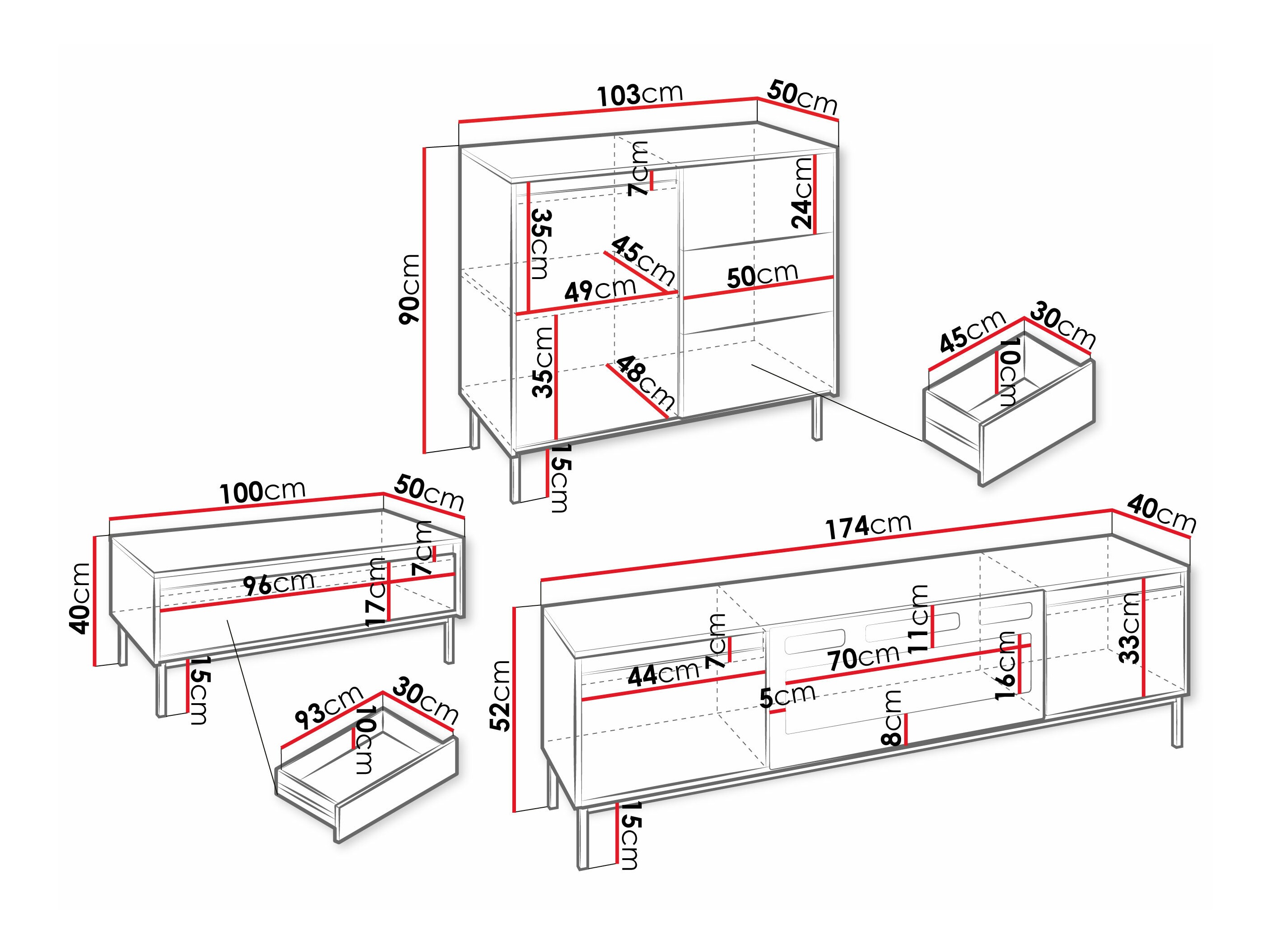 Set de living Comfivo Delruva IV (Negru)