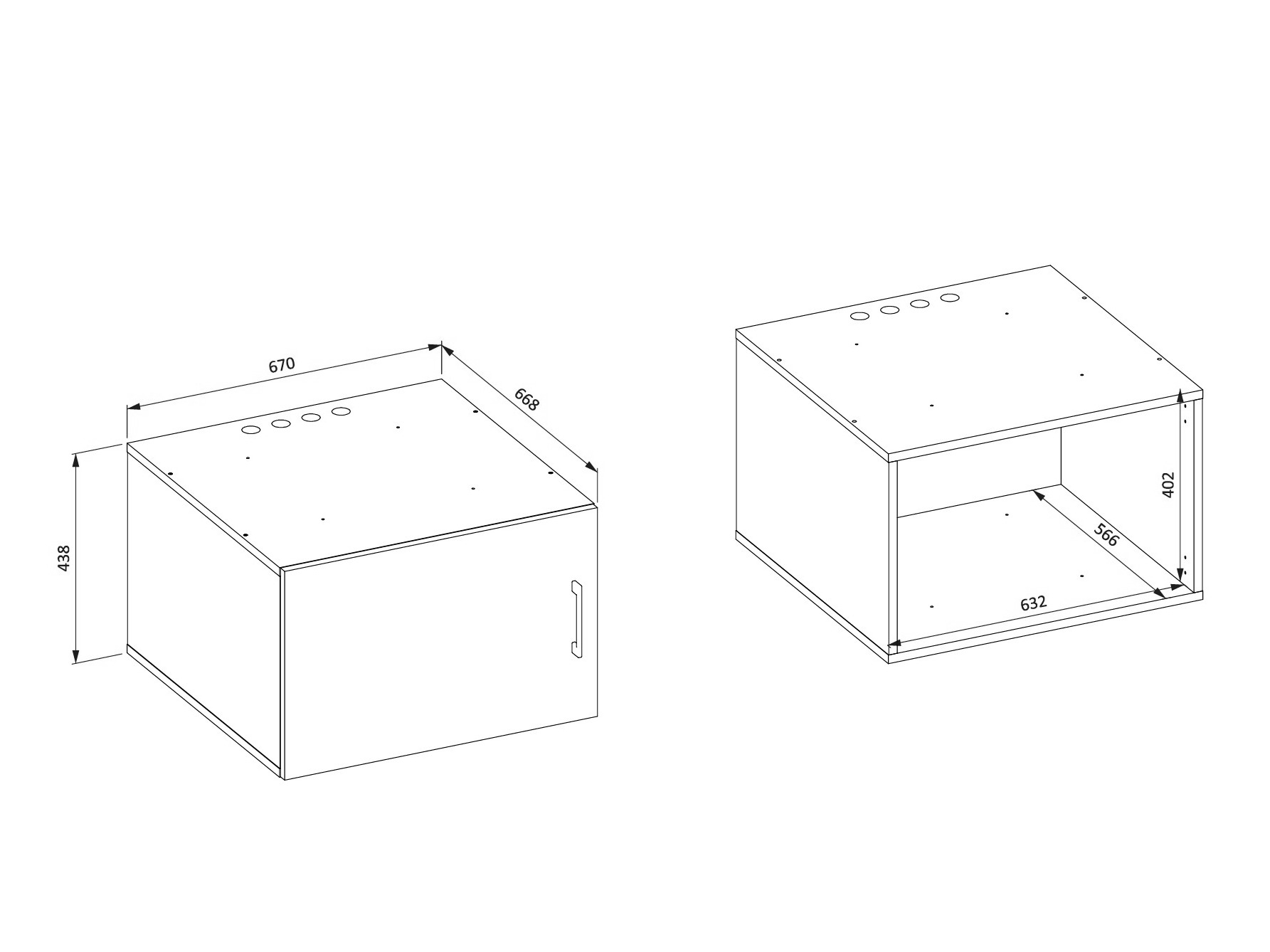 Cabinet de baie suspendat Novdele 104 (Alb)